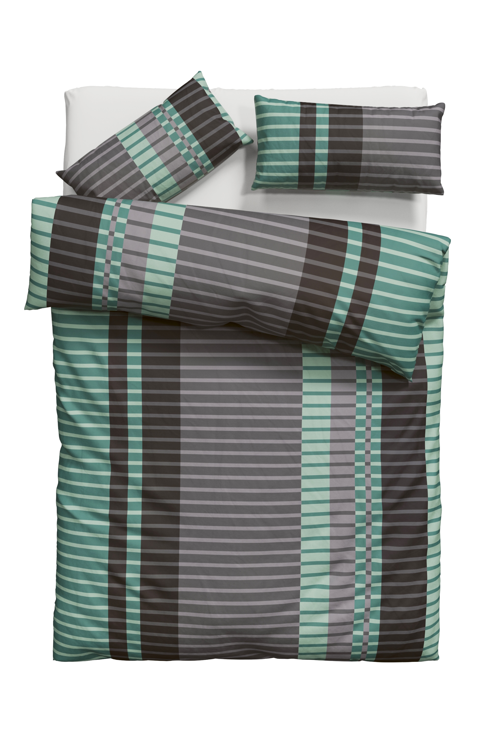 my home Bettwäsche "Philine" 2 Stk. tlg. mit modernen Streifen, Bettwäsche günstig online kaufen