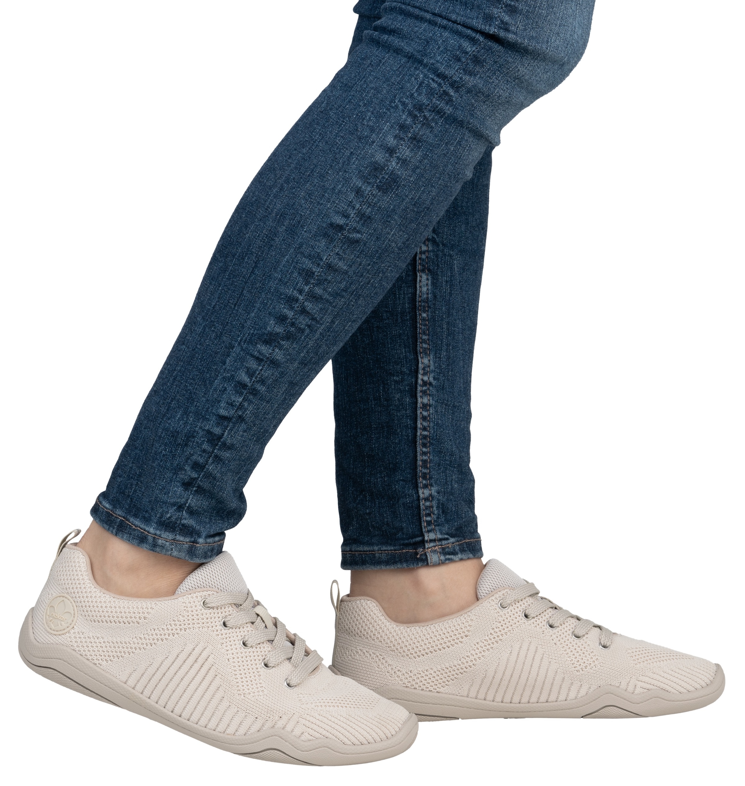 Rieker Sneaker, Barfußschuh, Schnürschuh, Halbschuh mit Schaftrandpolsterung