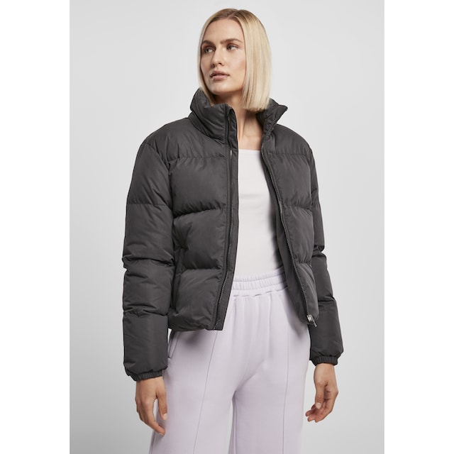 URBAN CLASSICS Winterjacke »Damen Ladies Short Peached Puffer Jacket«, (1 St.),  ohne Kapuze online kaufen | BAUR