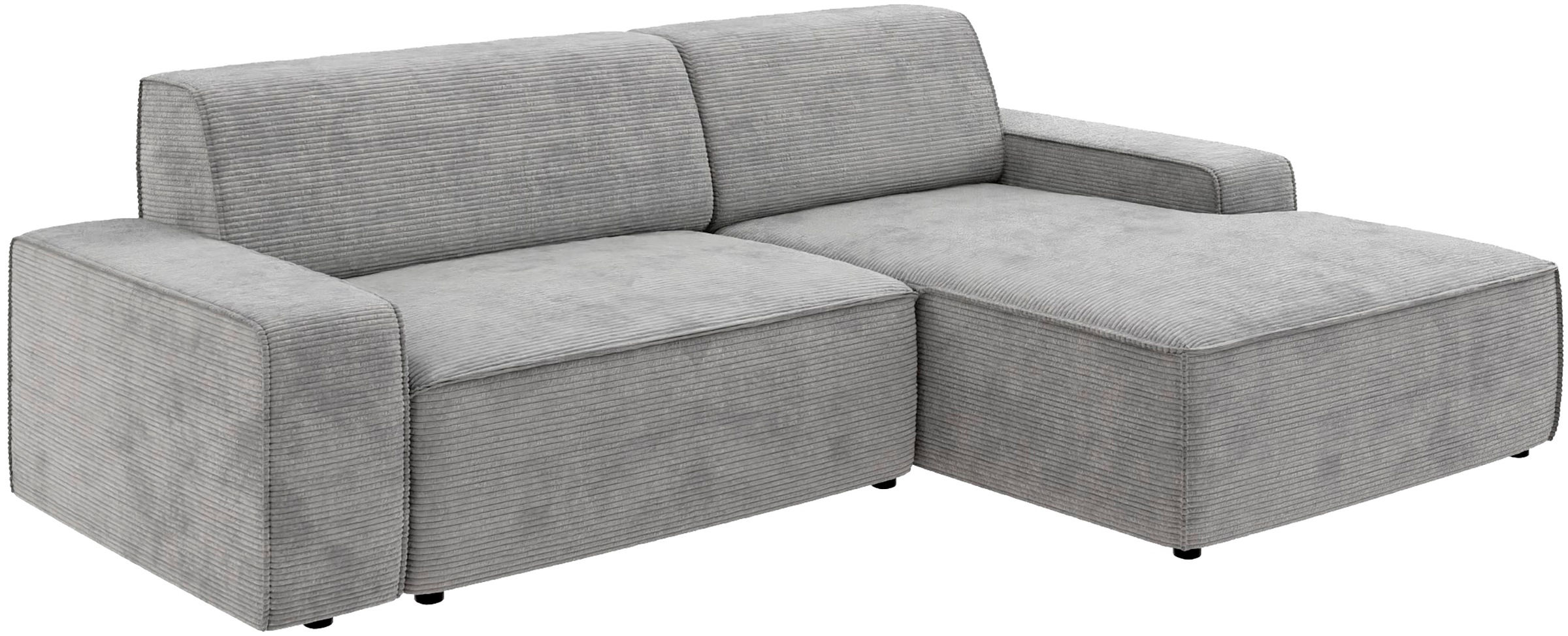 TRENDMANUFAKTUR Ecksofa »Graz, wahlweise mit Sitzvorschub und Bettkasten, L-Form, Breite 246 cm«, in Cord-, haustierfreundlichem LEO Struktur- oder LUMOS-3D-Bezug