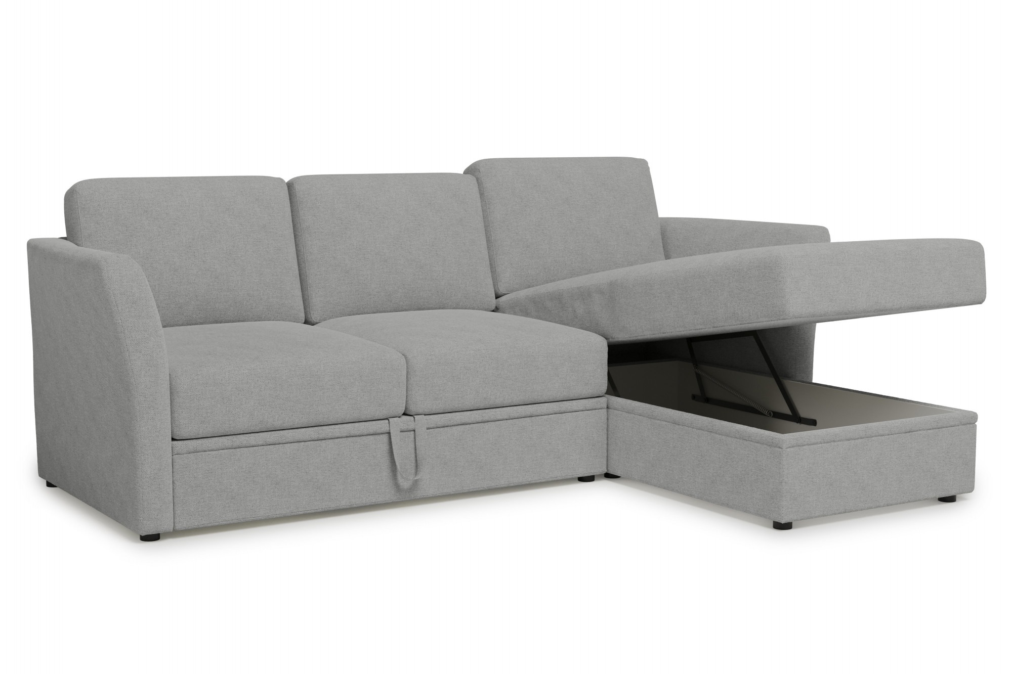 Home affaire Ecksofa »Lavars, L-Form, Schlafsofa«, mit Bettfunktion und Stauraum, in zwei verschiedenen Bezugsqualitäten