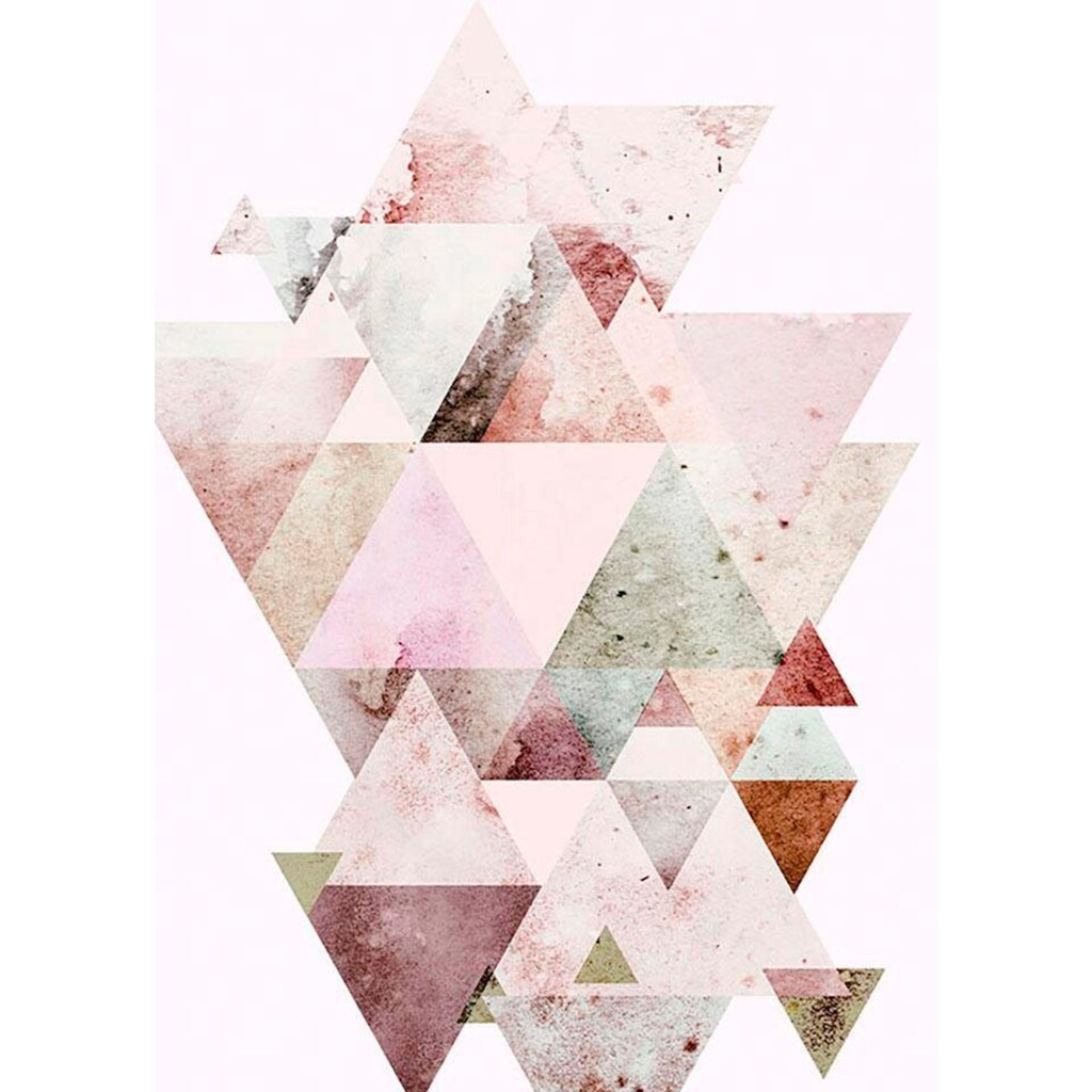 Komar Poster »Triangles Red«, Formen-Kunst, (1 St.)