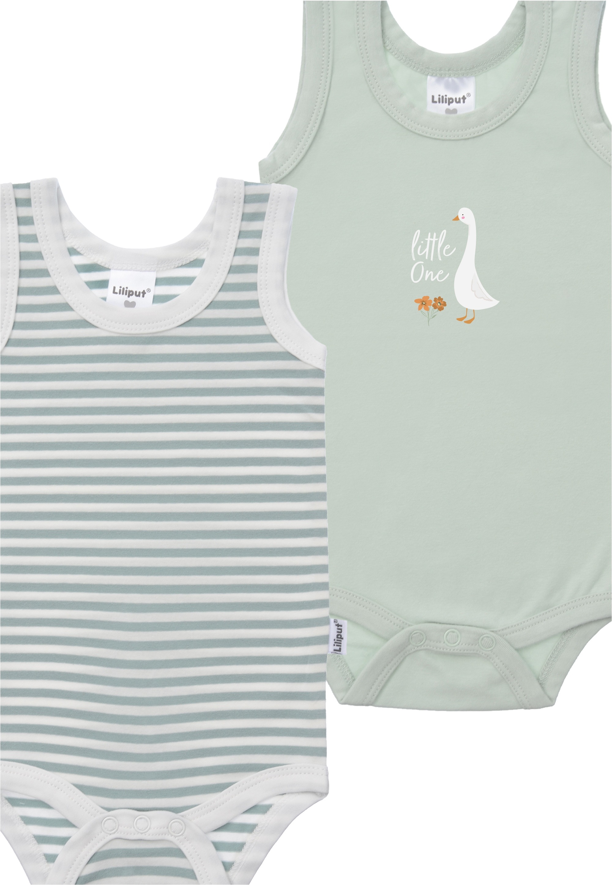 Thumbnail - Liliput Body "Gans" 2 Stk. mit Rundhalsausschnitt