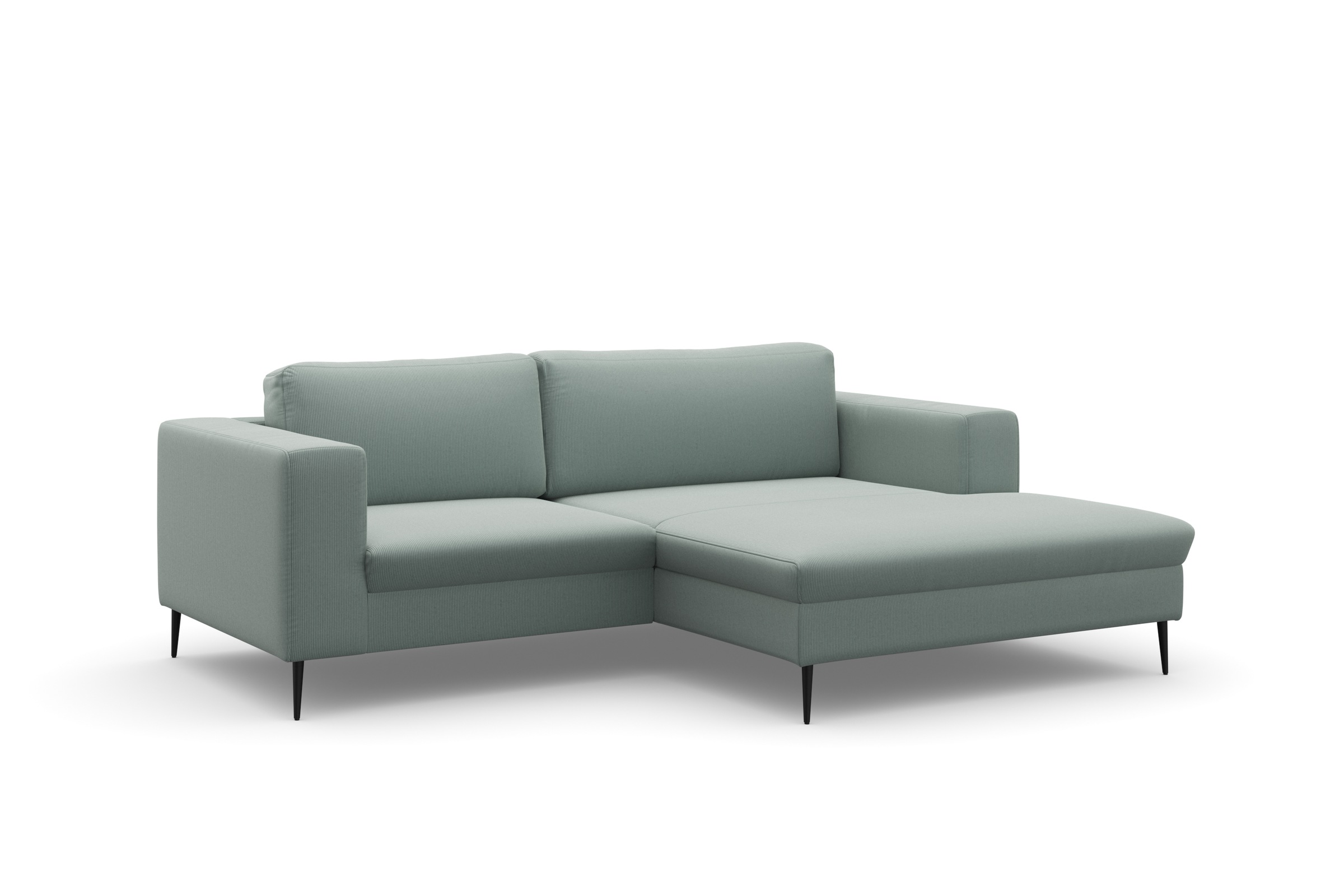 DOMO collection Ecksofa »Modica kompakt und elegant, Breite 244, L-Form«, moderne Optik mit extrabreiter Recamiere, auch in Cord