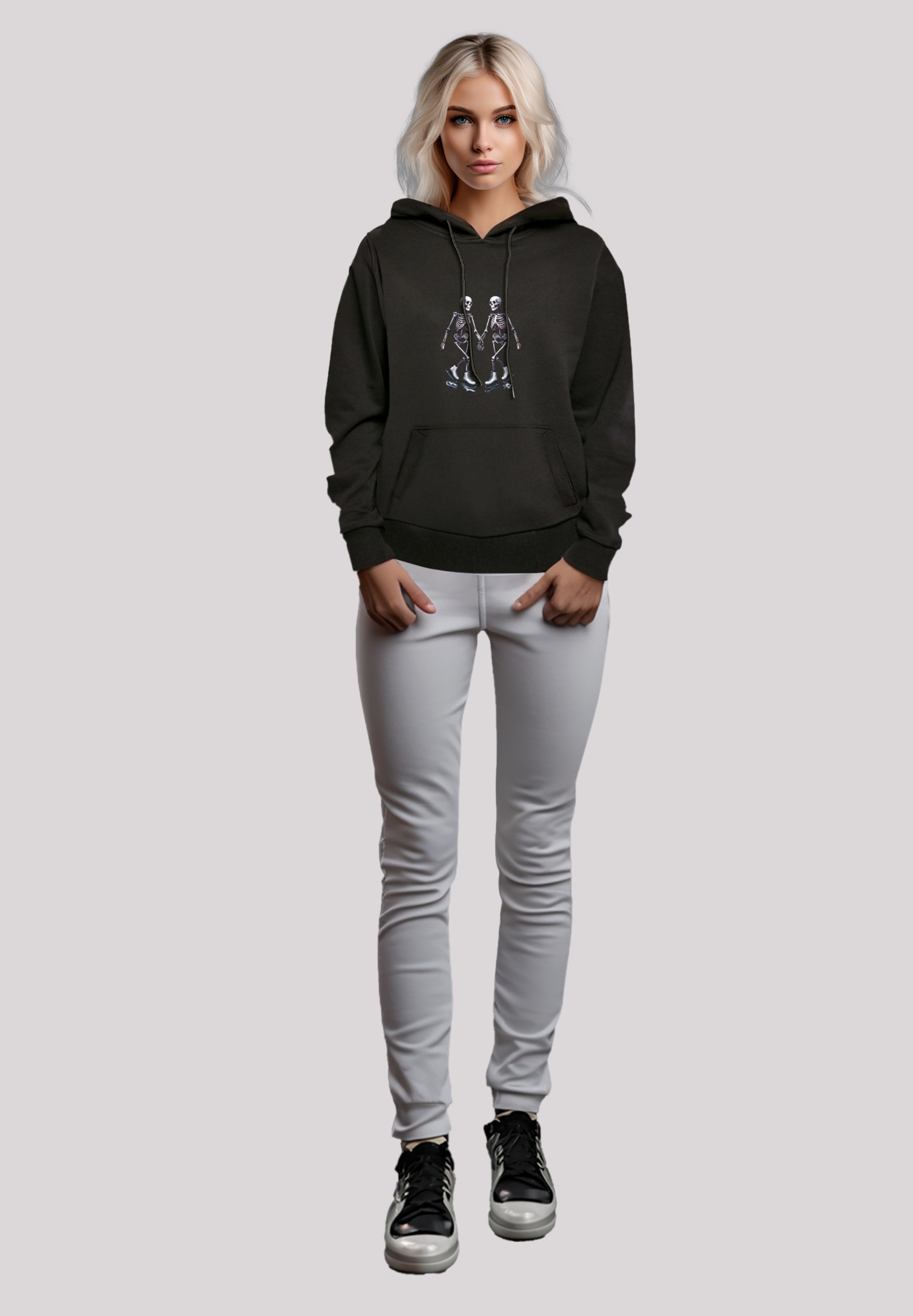 F4NT4STIC Kapuzenpullover »Skelettpaar Eislaufen Valentinstagsgeschenk«, Premium Qualität