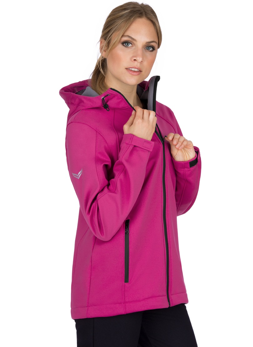 Trigema Softshelljacke "TRIGEMA Taillierte Softshell–Kapuzenjacke", (1 St.)