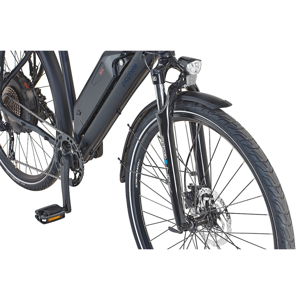 Prophete E-Bike »Prophete Entdecker e2000 Herren«, 10 Gang, Shimano, Deore RD-T6000, Heckmotor 250 W, (mit Gepäckträgertasche-mit Lenkertasche)