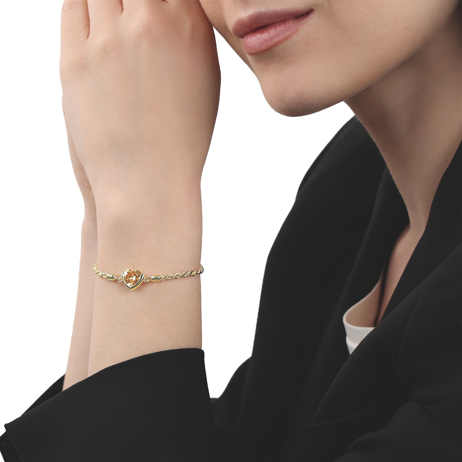JOOP! Armband »Herz« mit Zirkonia (synth.)