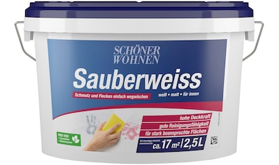 SCHÖNER WOHNEN FARBE Wand- und Deckenfarbe »Sauberweiss«