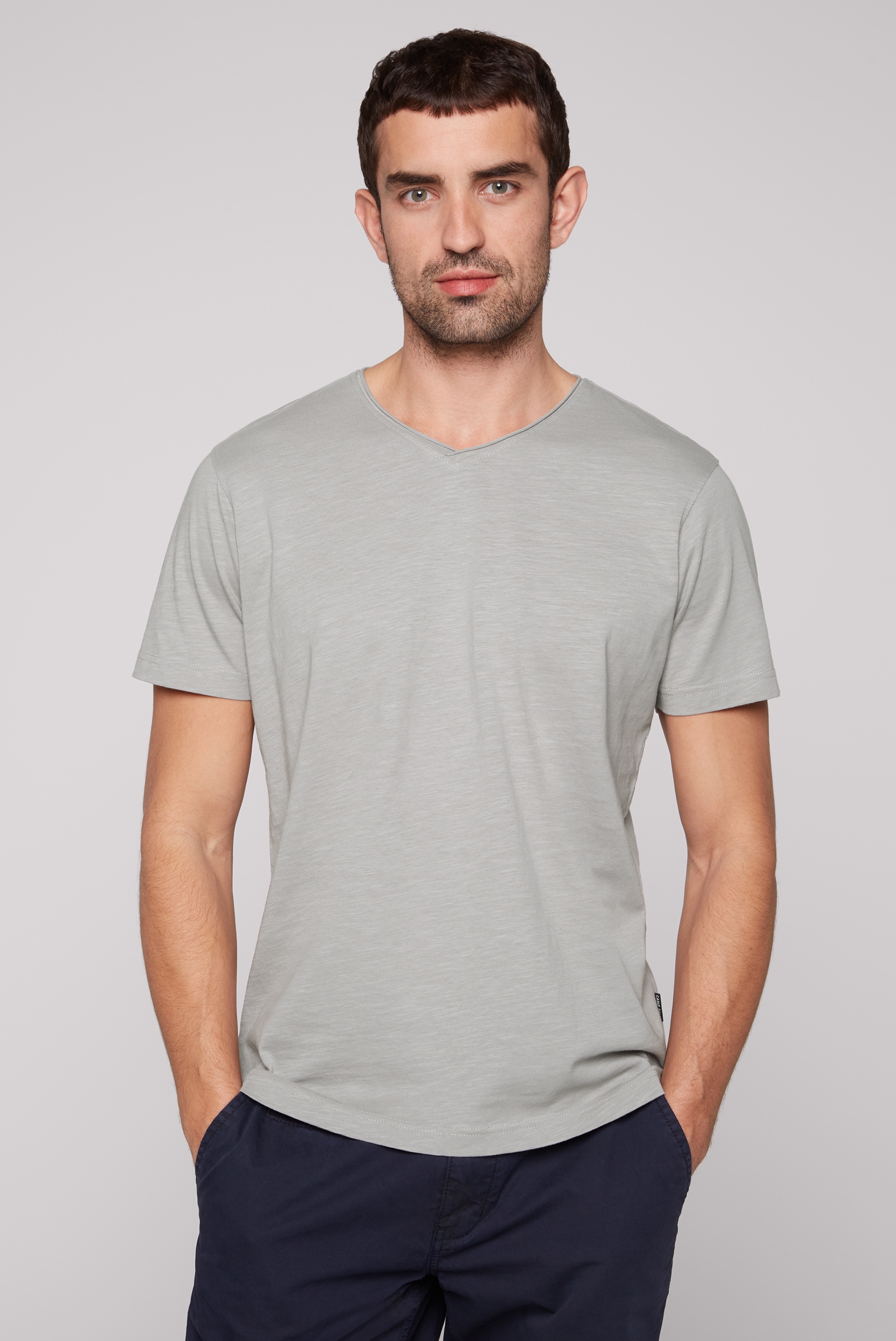 V-Shirt, aus Baumwolle