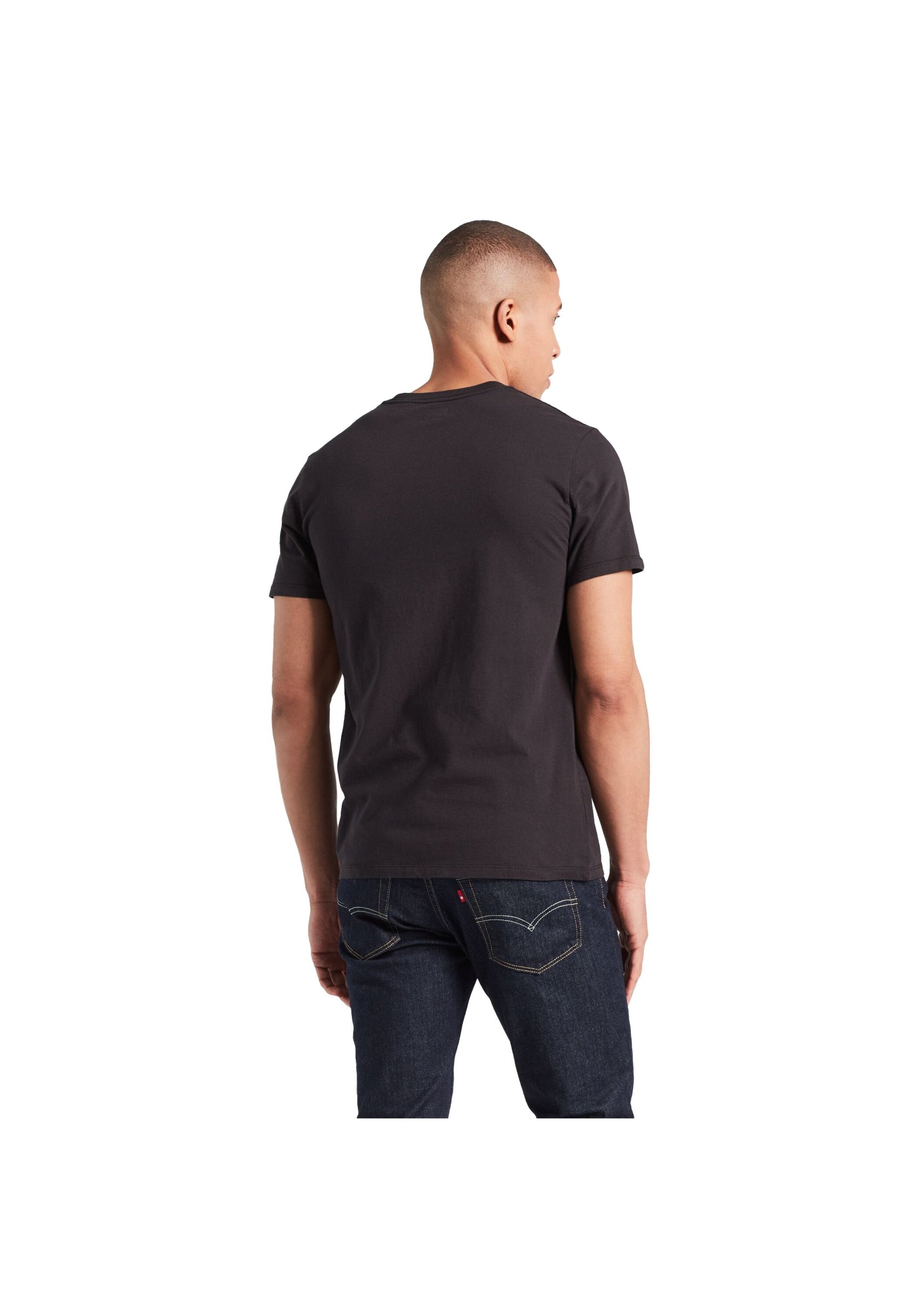 T-Shirt LEVI'S "T-Shirt Original Housemark Tee 2er Pack", Herren, Gr. M, schwarz, Obermaterial: 100% Baumwolle CO., Shirts T-Shirt 3