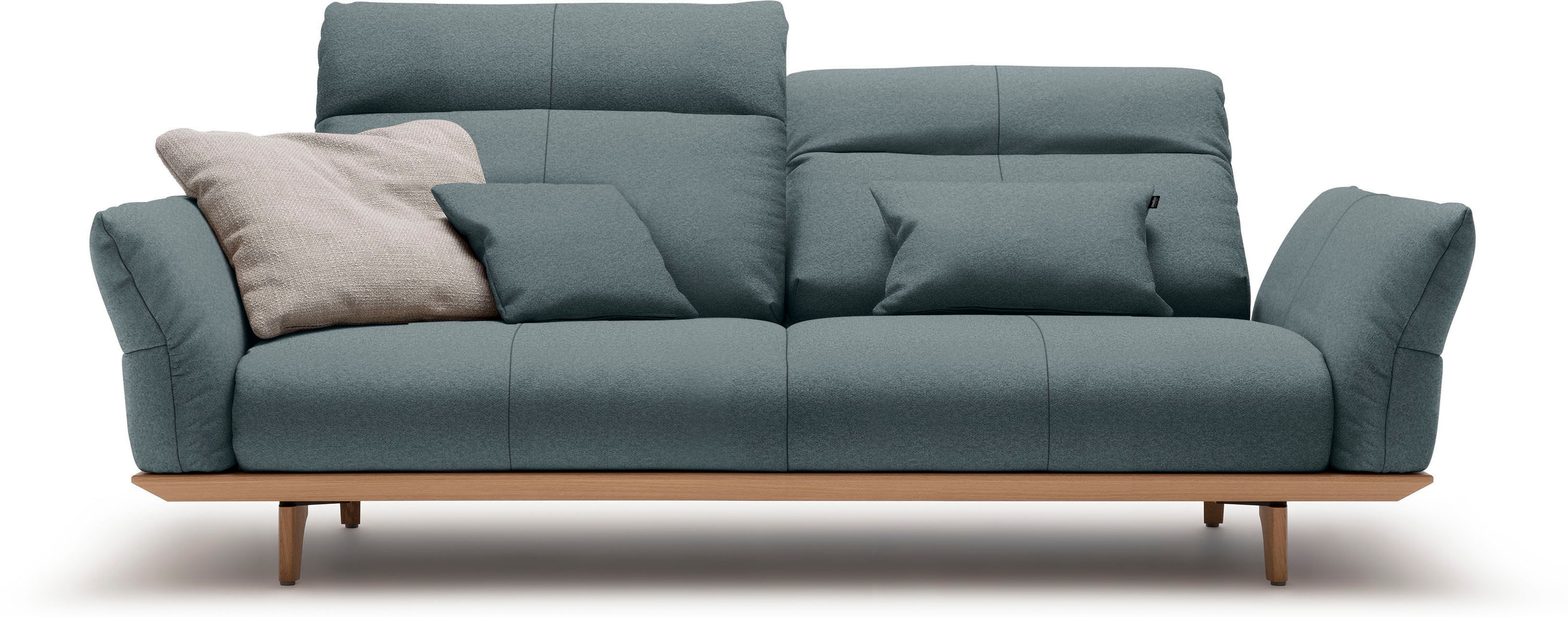 Creation BY ROLF BENZ 3-Sitzer "CR.460, Designsofa mit verstellbarer Rückenlehne, extra bequem," Sockel in Eiche, Füße Eiche natur, Breite 208 cm