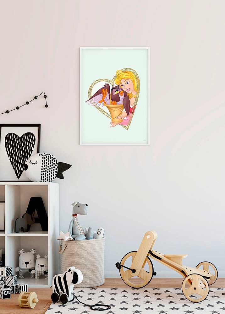 Komar Bild »Aurora & Owl«, Disney, (1 St.), Wandbild zur Dekoration im Kinderzimmer - ohne Rahmen