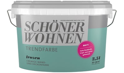 SCHÖNER WOHNEN-Kollektion Wand- und Deckenfarbe »Trendfarbe, matt«, 2,5 Liter, Frozen,... kaufen