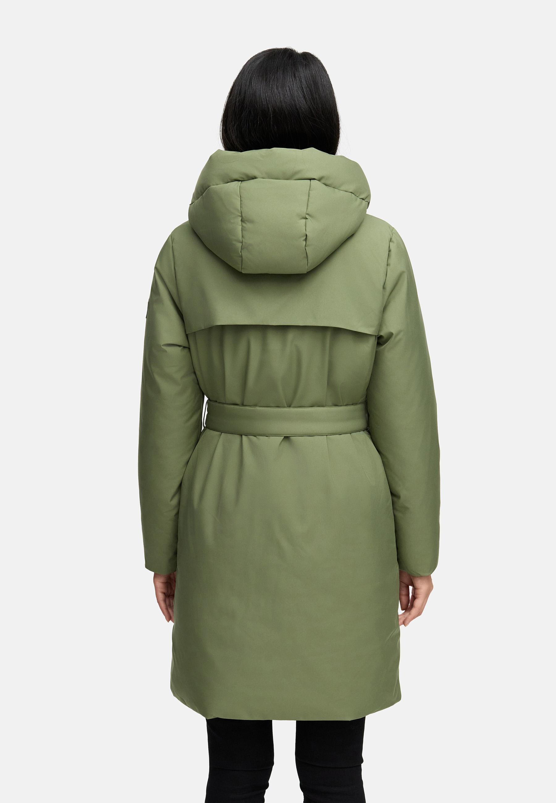 Navahoo Wintermantel »Gipfelspass XIV« Warmer Winterparka mit Taillengürtel