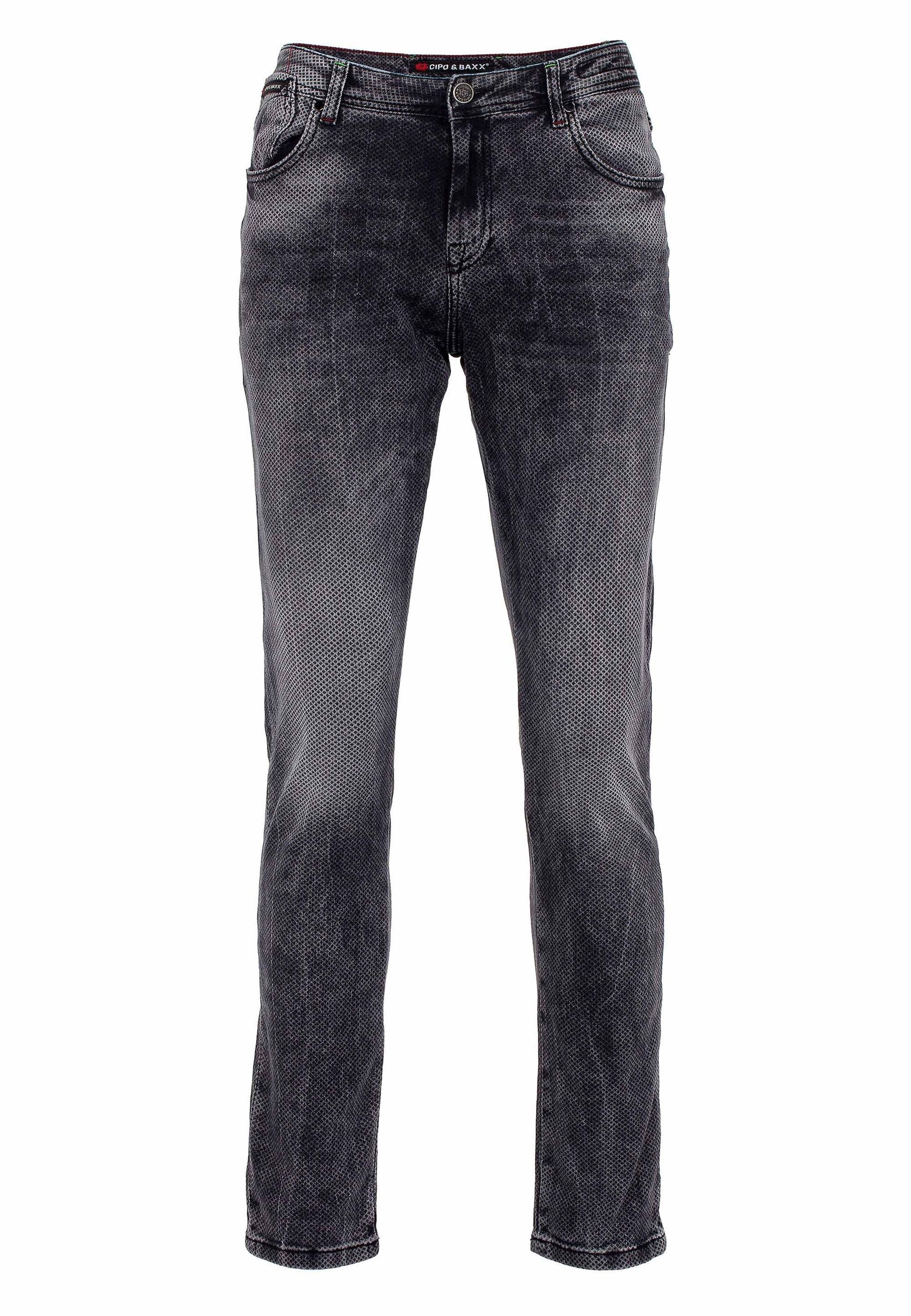 Cipo & Baxx Slim-fit-Jeans »Jeans«, mit Allover-Gitter-Musterung, CD543