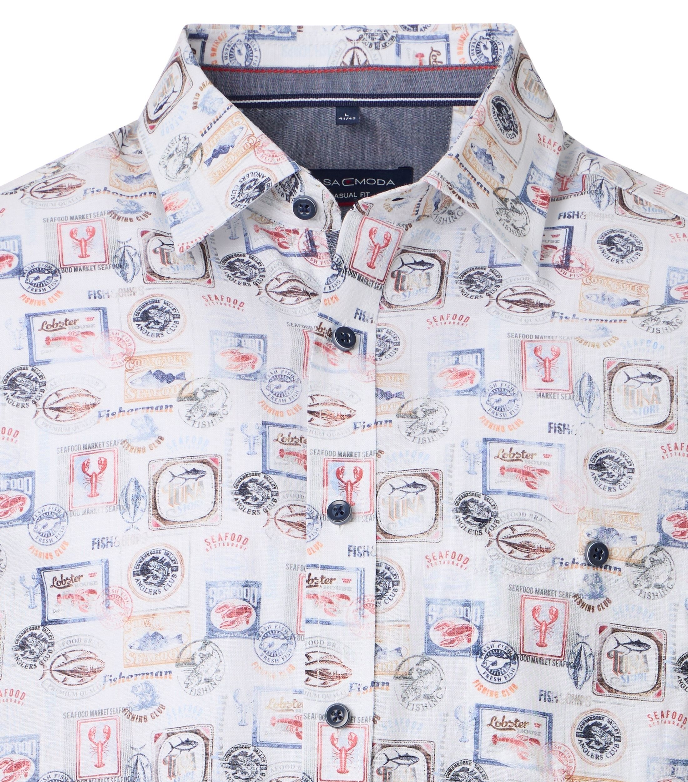 Thumbnail - CASAMODA Kurzarmhemd "CASAMODA Freizeithemd Kurzarm Print"