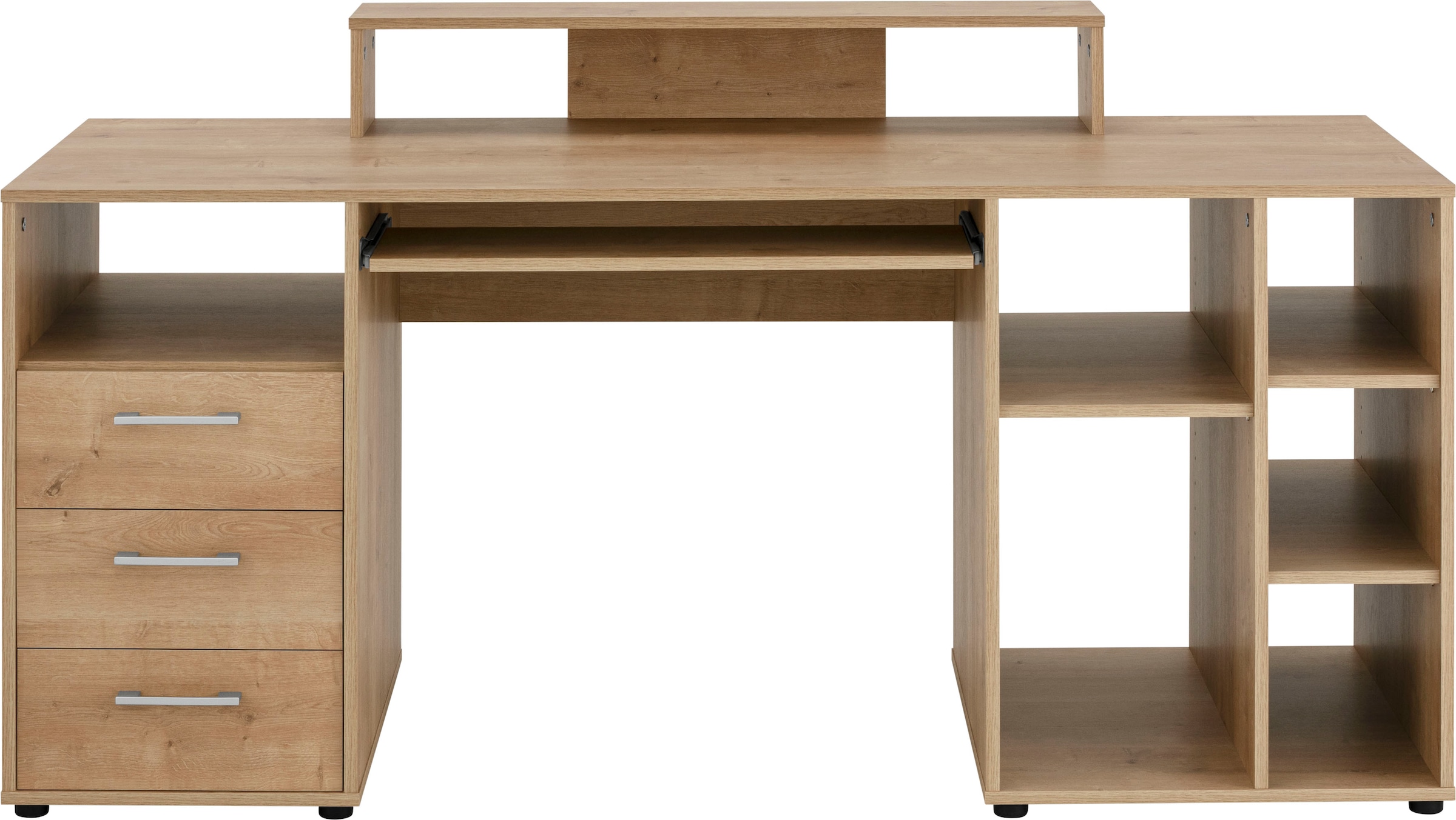 VOGL Möbelfabrik Schreibtisch "Lenny", Tastaturauszug, Aufsatz & Towerfach, günstig online kaufen