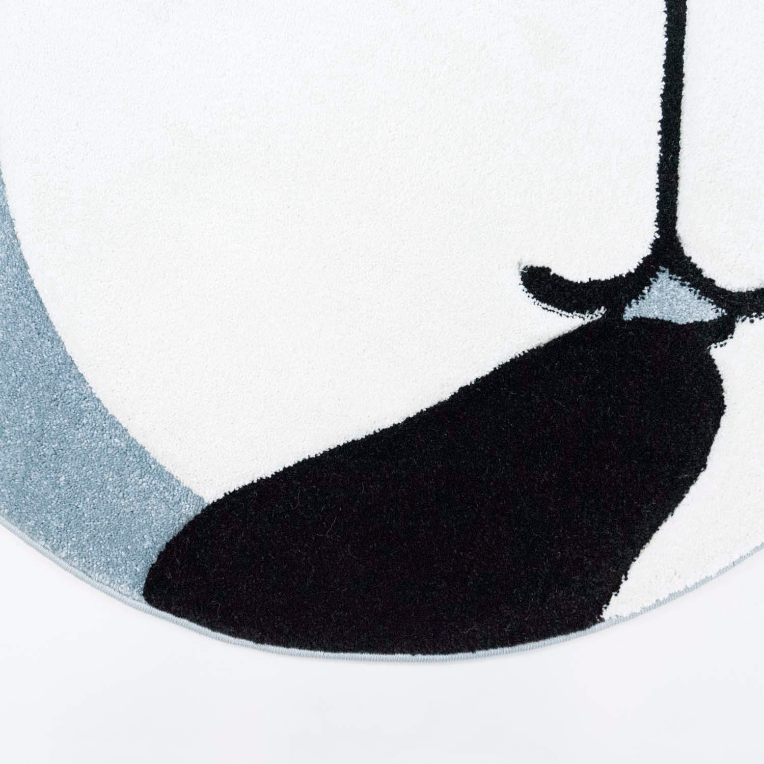 Carpet City Kinderteppich »Bueno Kids 1389«, rund, 13 mm Höhe, Spielteppich, Panda-Bär, 3D-Effekt, Weicher Flor, Pflegeleicht