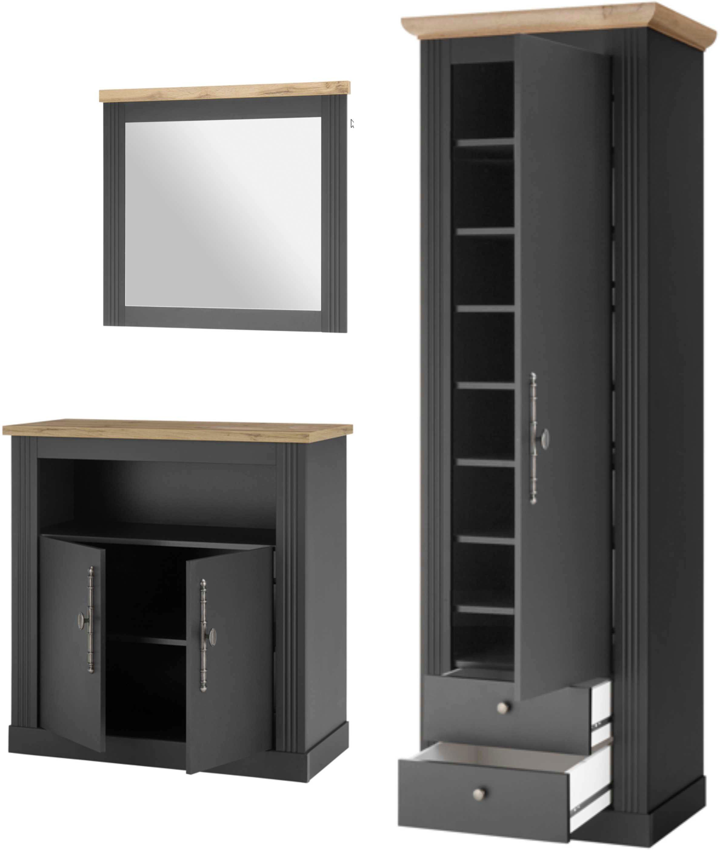 Thumbnail - OTTO home Garderoben-Set "WESTMINSTER TOPSELLER" Kommode, Spiegel, Garderobenschrank, 3 Stk. tlg.