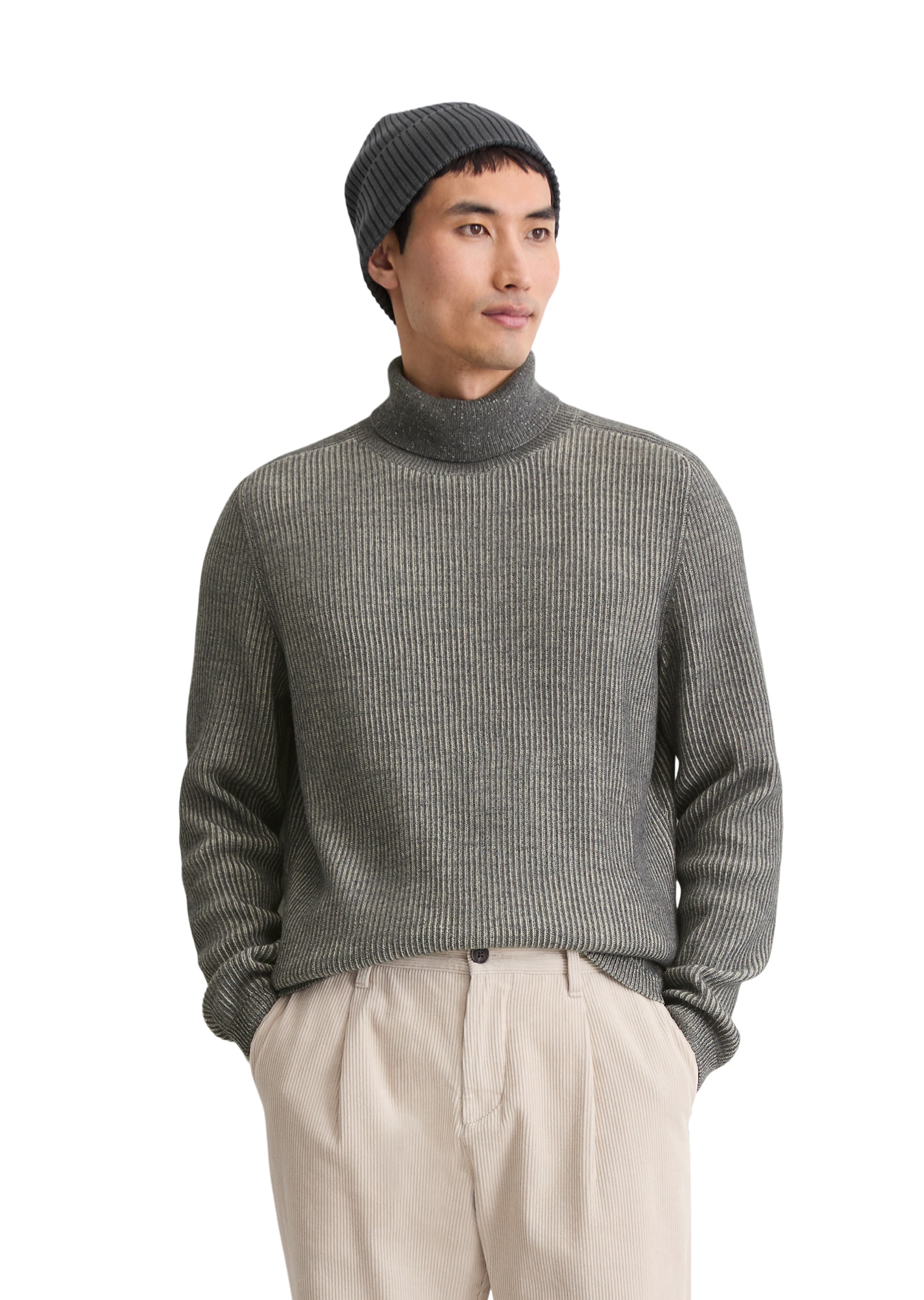 Marc OPolo Strickpullover "aus Baumwoll-Schurwoll-Mix" günstig online kaufen