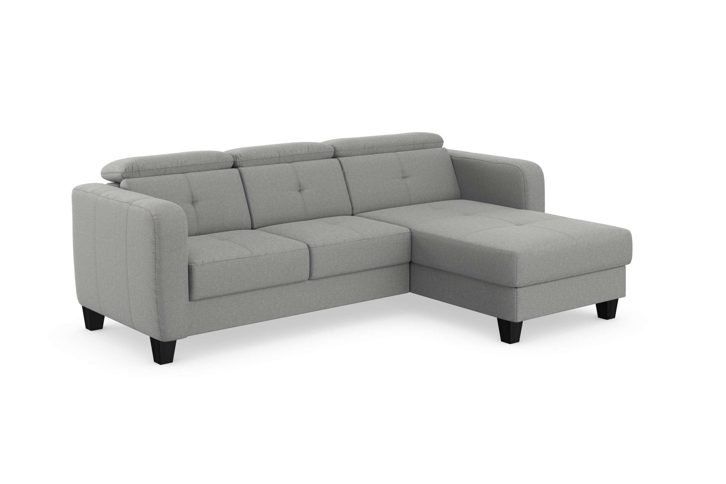 Ecksofa SIT & MORE "Belluci L-Form", grau, B:247cm H:85cm T:170cm, Sofas, Ecksofa, inklusive Federkern, wahlweise mit Bettfunktion und Bettkasten 2