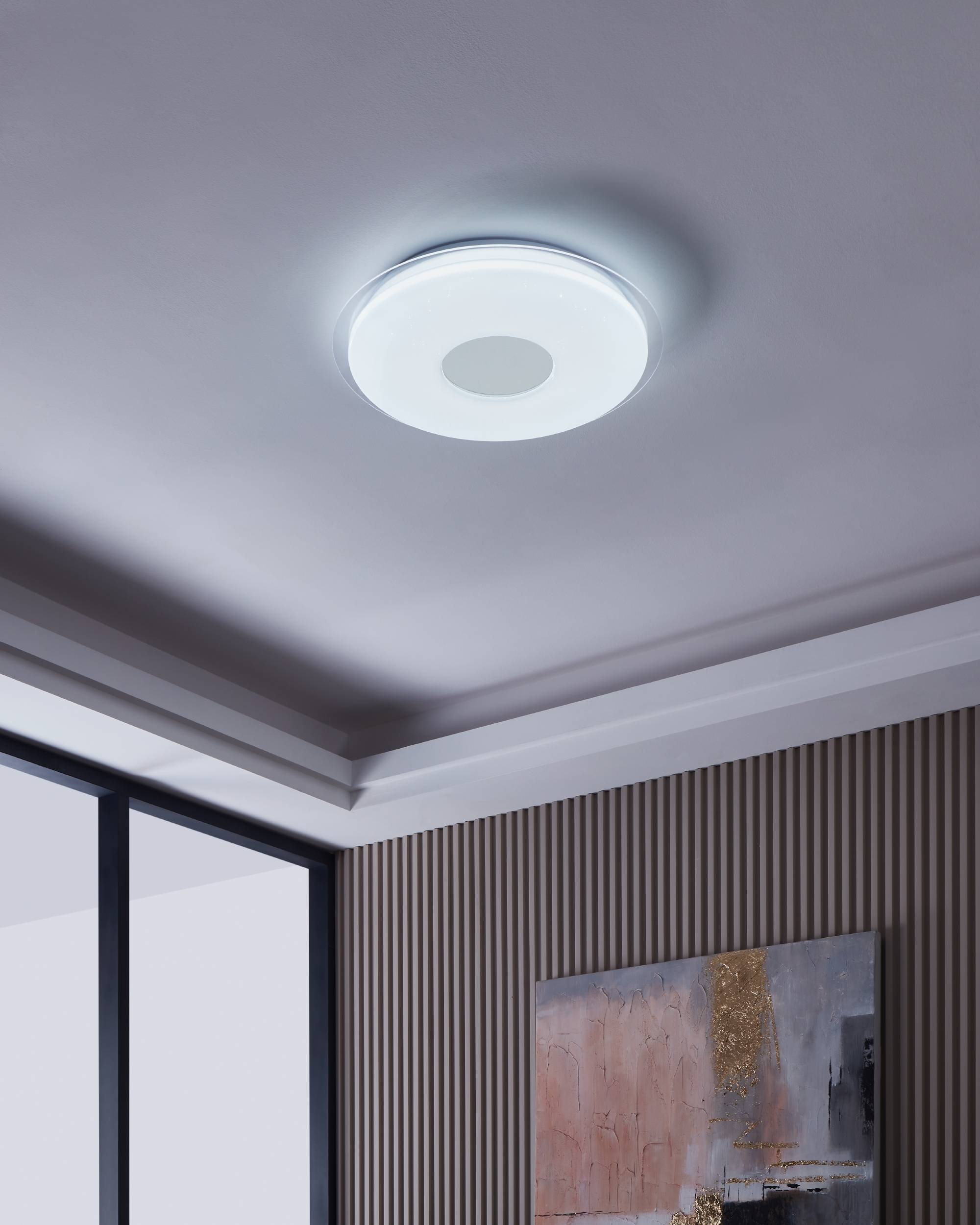 EGLO LED-Deckenleuchte »LANCIANO-Z« in weiß und transparent aus Stahl / inkl. LED fest integriert - 4 x 11,2 Watt