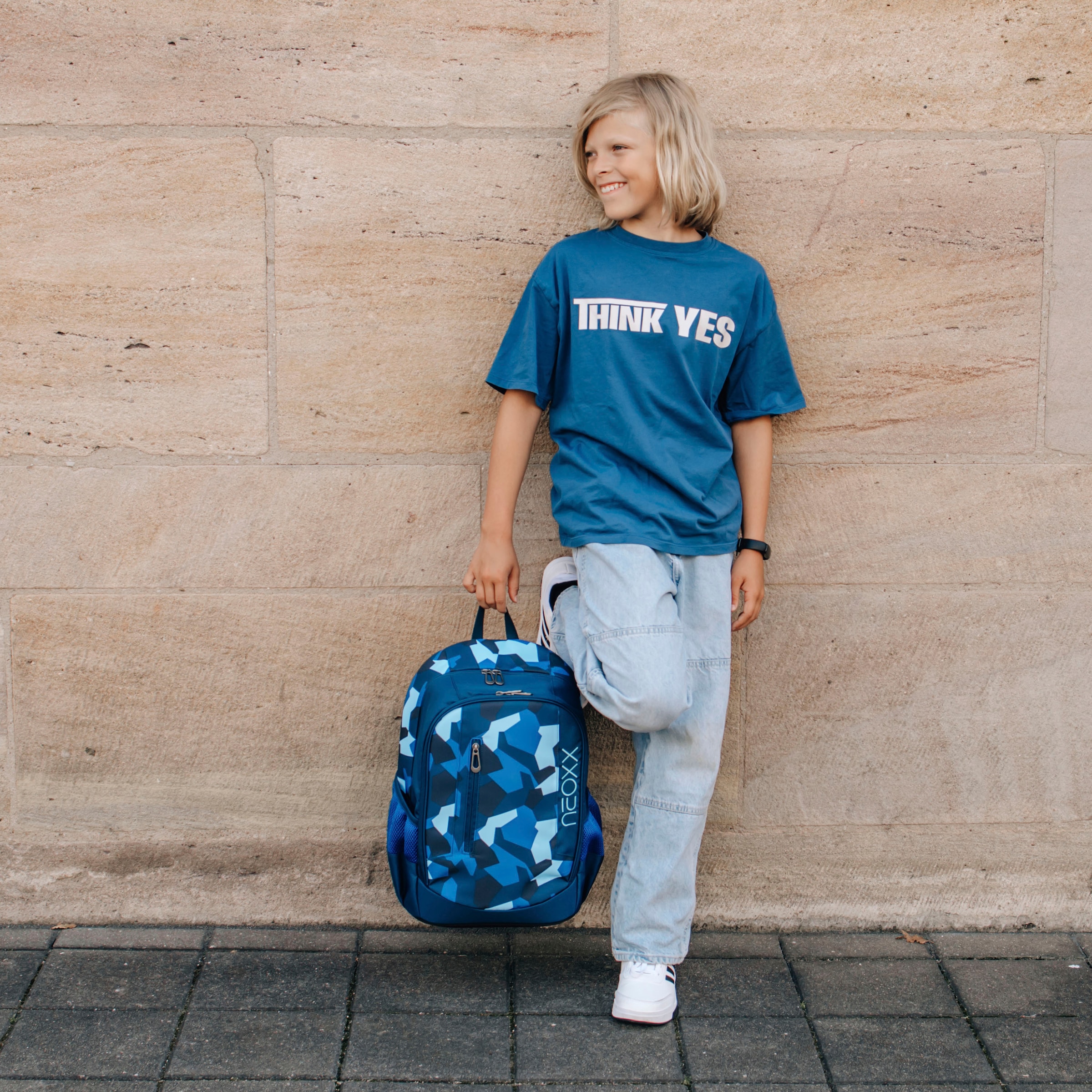 neoxx Schulrucksack »Flow, Camo Nation«, teilweise aus recyceltem Material