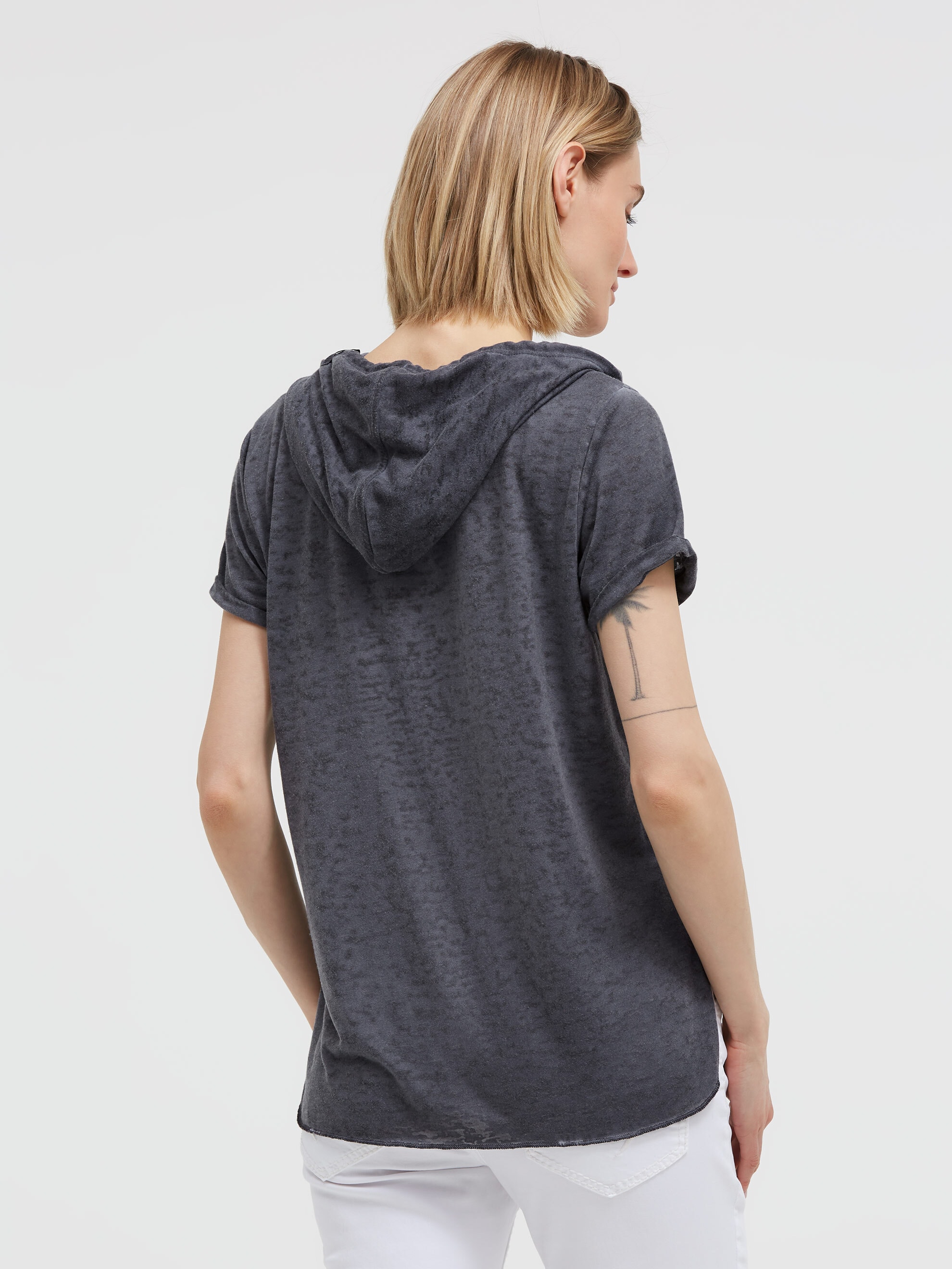 SOCCX Kapuzenshirt mit Seitenschlitze