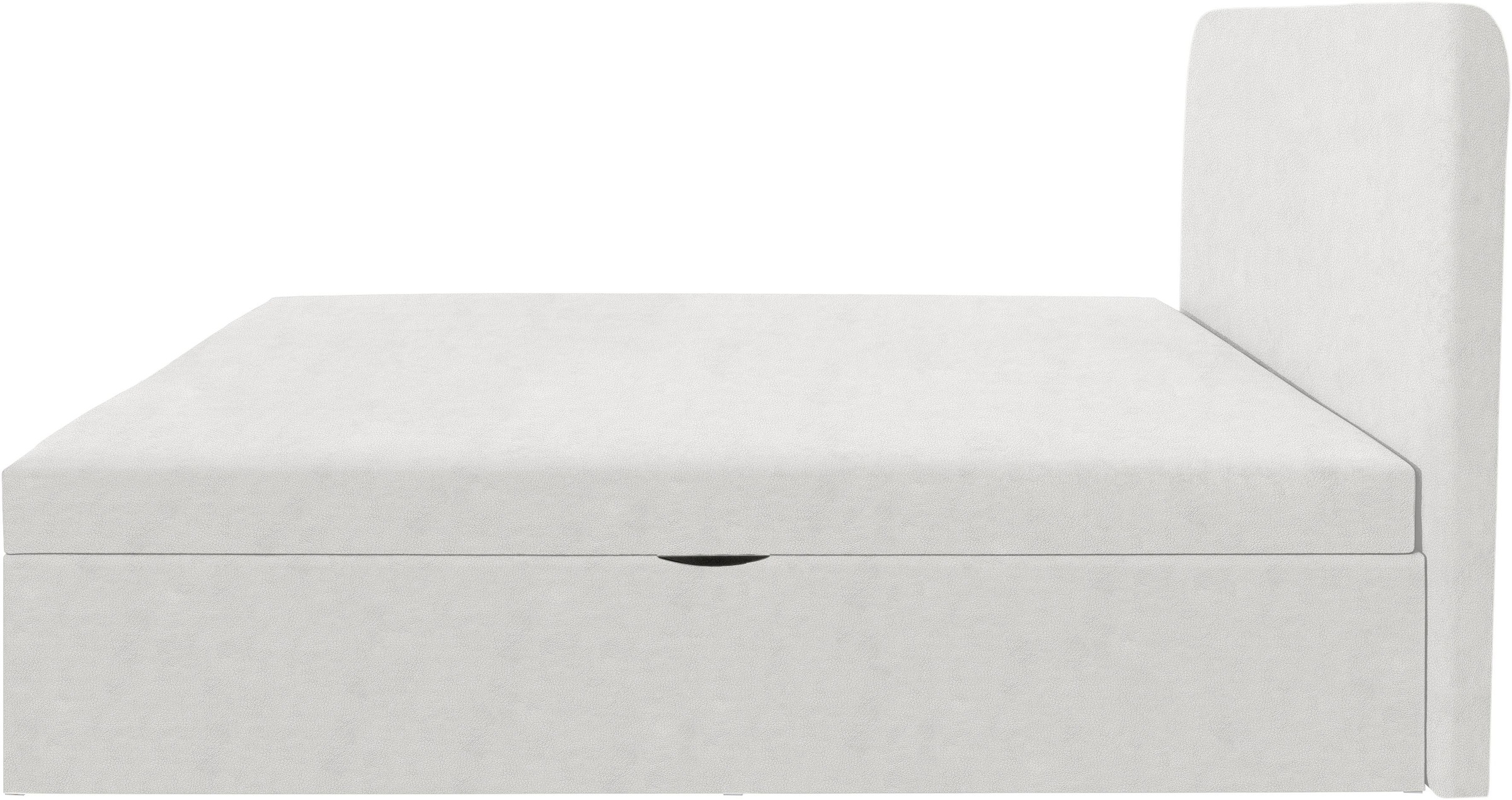 Boxspringbett, weiß, B:145cm L:212cm, Box und Kopfteil: Microvelours (100% Polyester) oder Kunstleder (Polyurethan);Bezug der Obermatratze: 100% Polyester, WESTFALIA SCHLAFKOMFORT, Komplettbetten, Boxspringbett, wahlweise mit Bettkasten 9