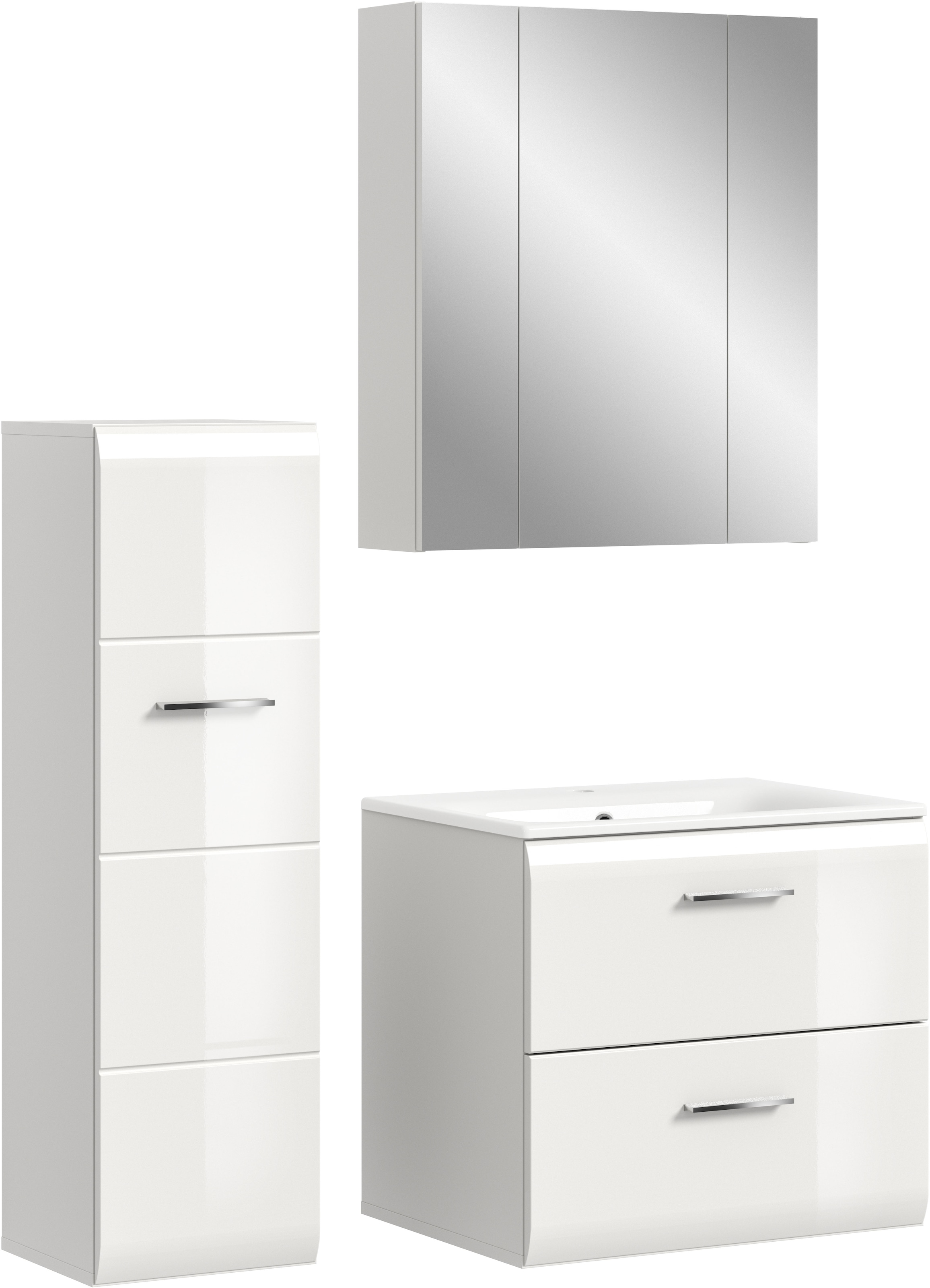 INOSIGN Badezimmer-Set, (Set, 4 St.), Florenz, Badkombination 4-tlg.,Weiß h günstig online kaufen