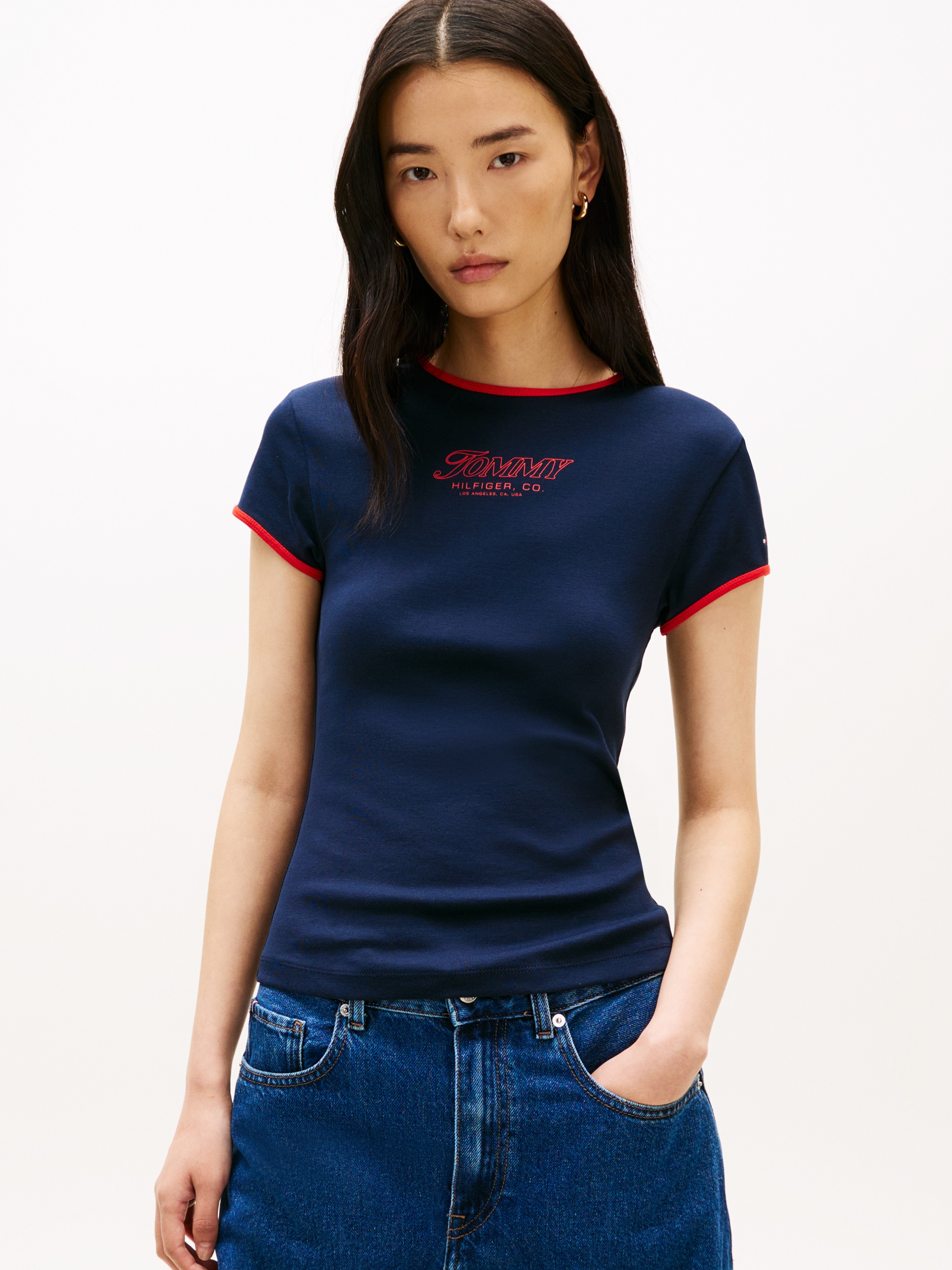 Tommy Hilfiger Kurzarmshirt "TILT GRAPHIC SLIM C-NK SS TEE" günstig online kaufen