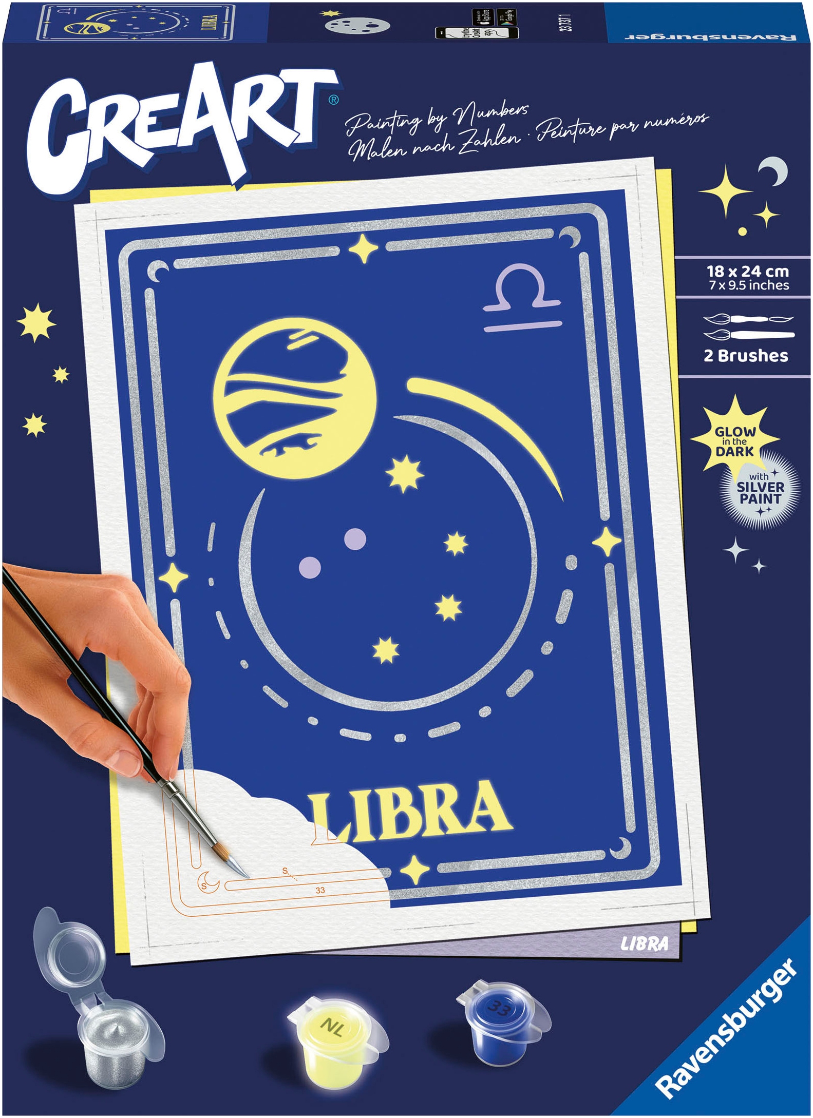 Malen nach Zahlen »Sternzeichen (Zodiac Sign) Waage«, Made in Europe, FSC® - schützt...