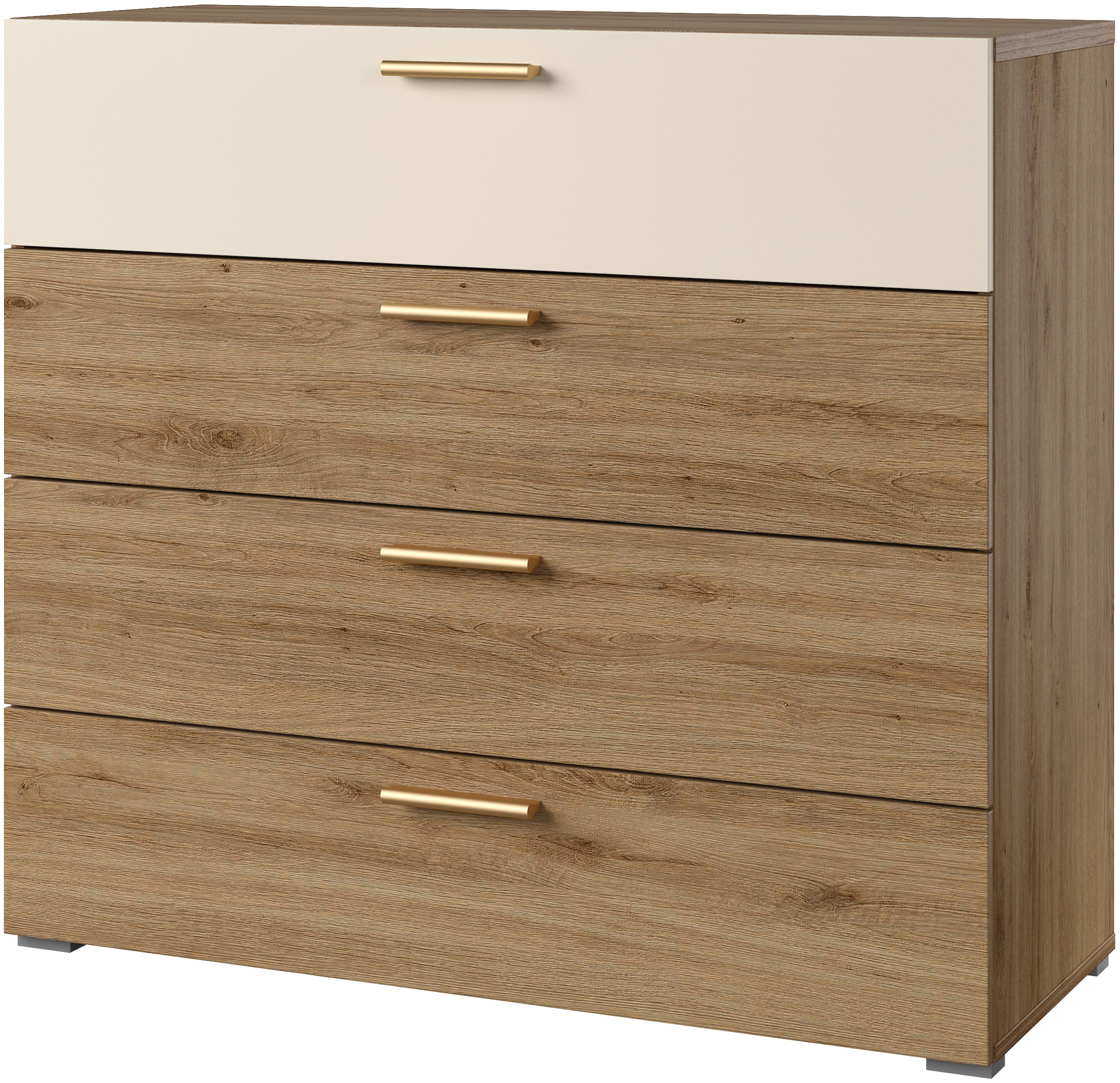 Home affaire Schubkastenkommode »Bitry, Breite 100 cm, Sideboard mit Schubladen, viel Stauraum«, Mehrzweckschrank fühlbare Struktur, Holzoptik