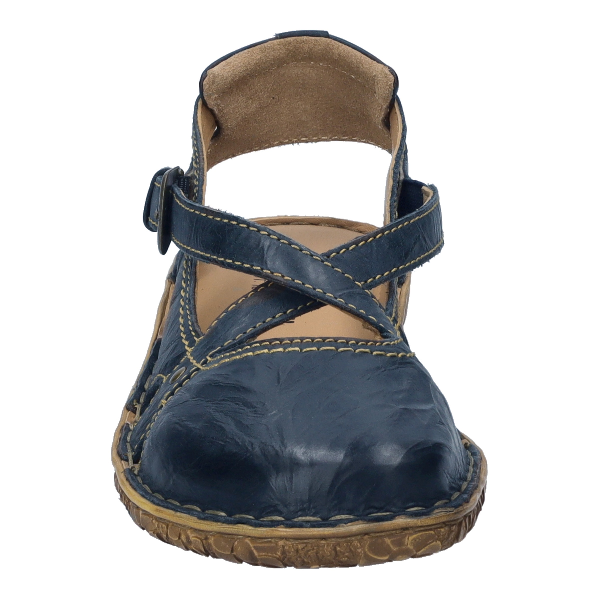 Sandale JOSEF SEIBEL "Rosalie 13", Damen, Gr. 41, blau (ocean), Leder, used, Schuhe Sandale, Sommerschuh, Sandalette, Riemchensandale, im Used-Look 2
