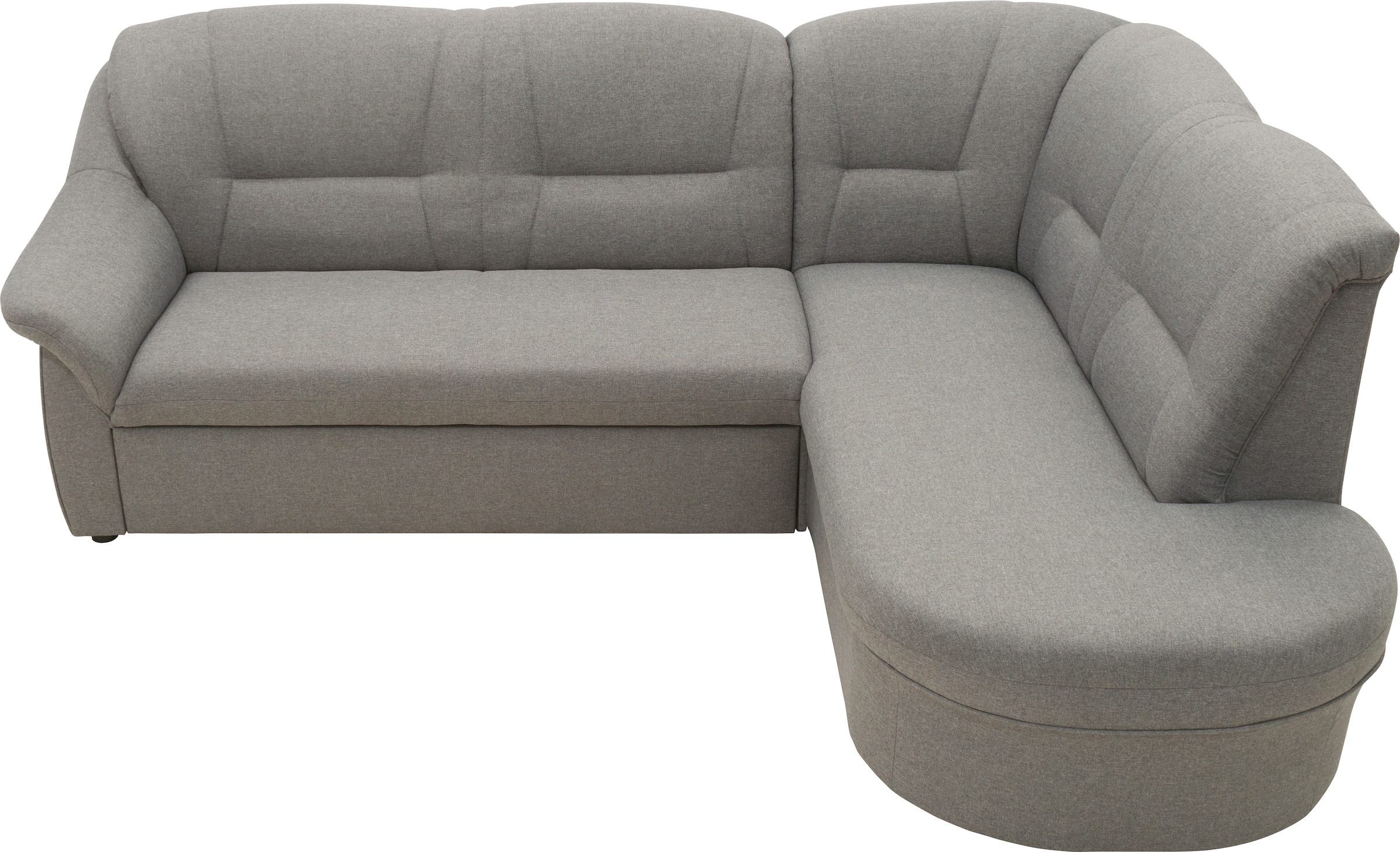 DOMO collection Ecksofa »Faenza für kleine Räume, Stellmaße 232,176cm, komfortabel, L-Form«, mit Ottomane, zeitlos, elegante Armlehnen, wahlweise mit Bettfunktion