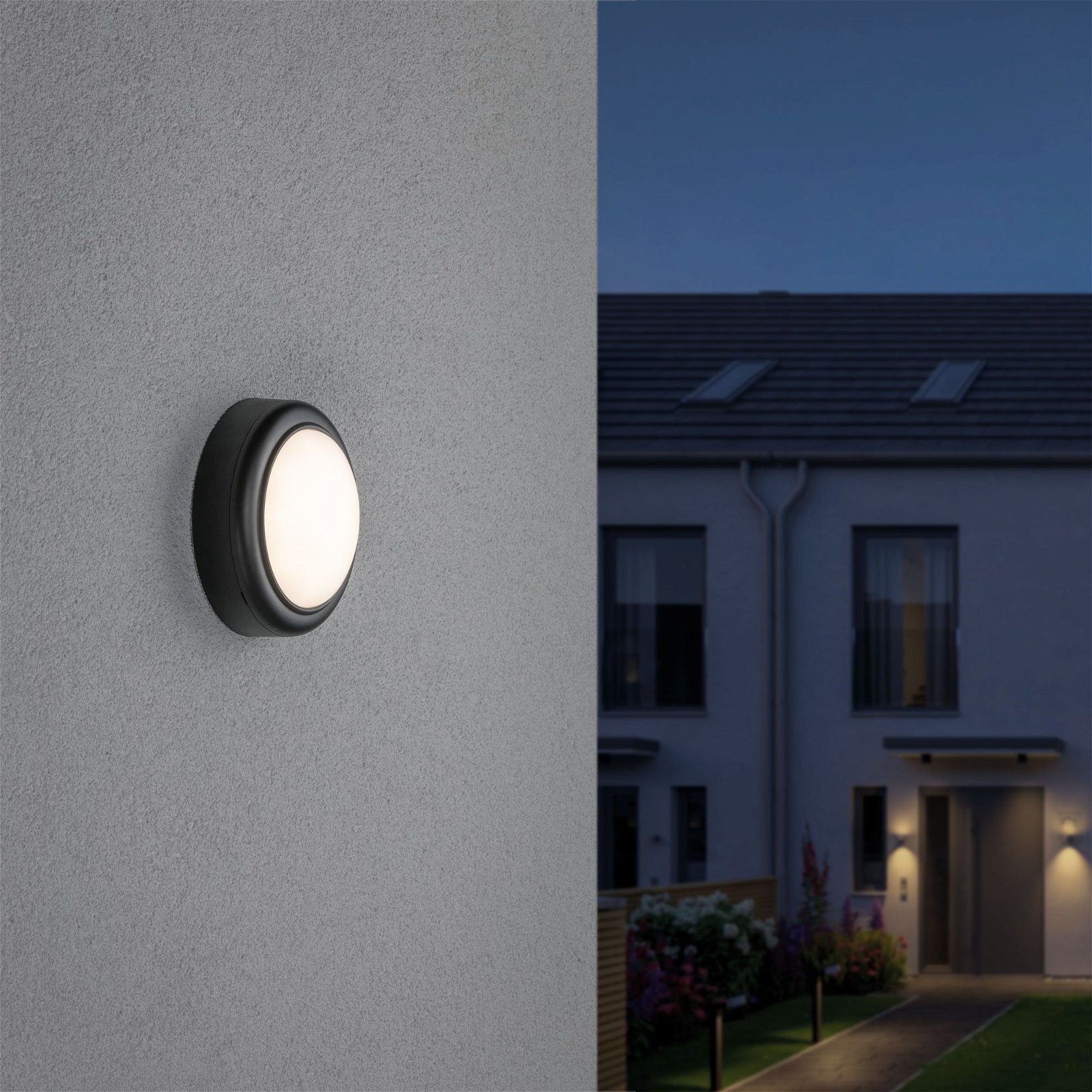 Paulmann LED Außen-Wandleuchte "IP44 140mm 3000K 8W 560lm 230V Grau Kunstst günstig online kaufen