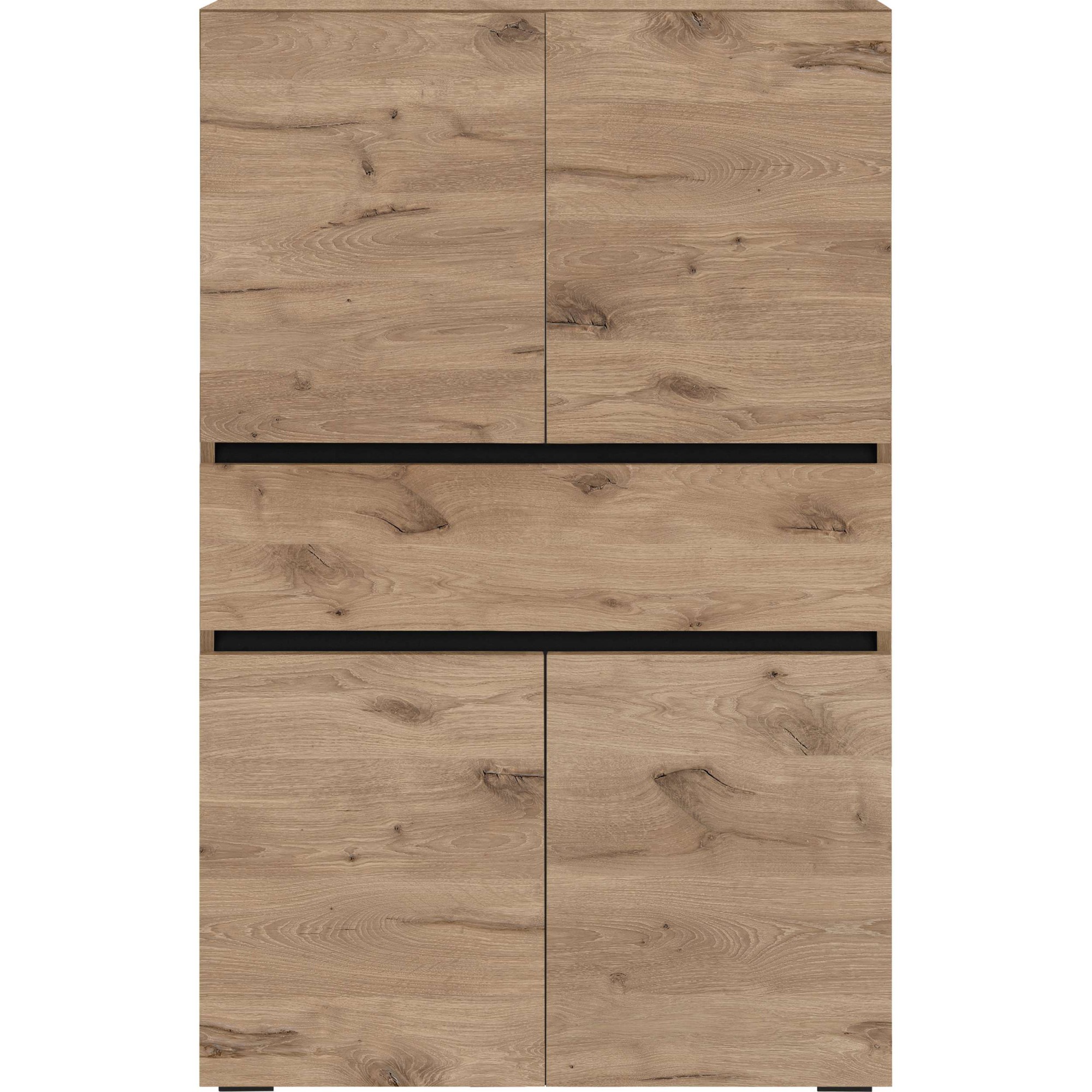Home affaire Midischrank »Wisla«, mit 4 Türen & 1 Schublade, Breite 76 cm, Höhe 130 cm
