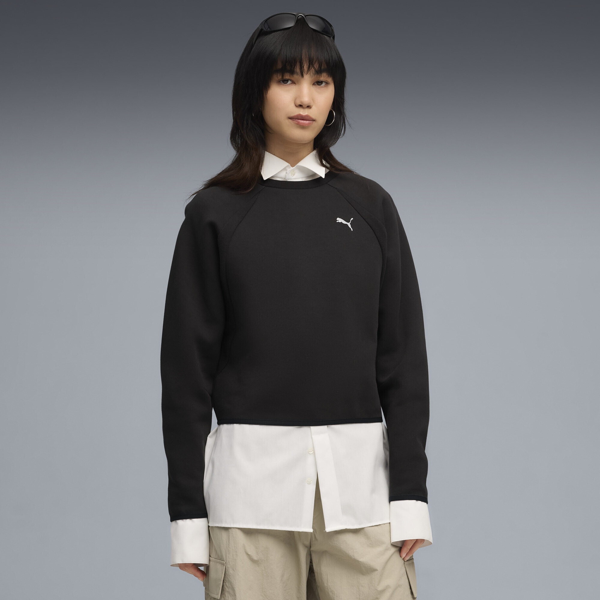 PUMA Sweatshirt »Evostripe Comfort Short Sweatshirt Damen«