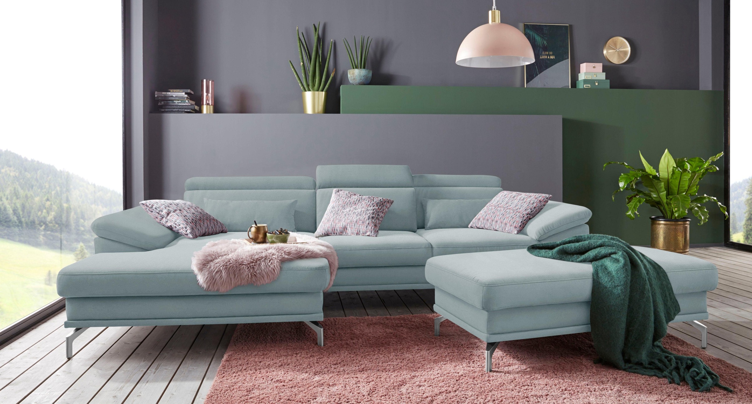 sit&more Ecksofa »Scorpio L-Form«, inklusive Sitztiefenverstellung, wahlweise mit Kopfverstellung