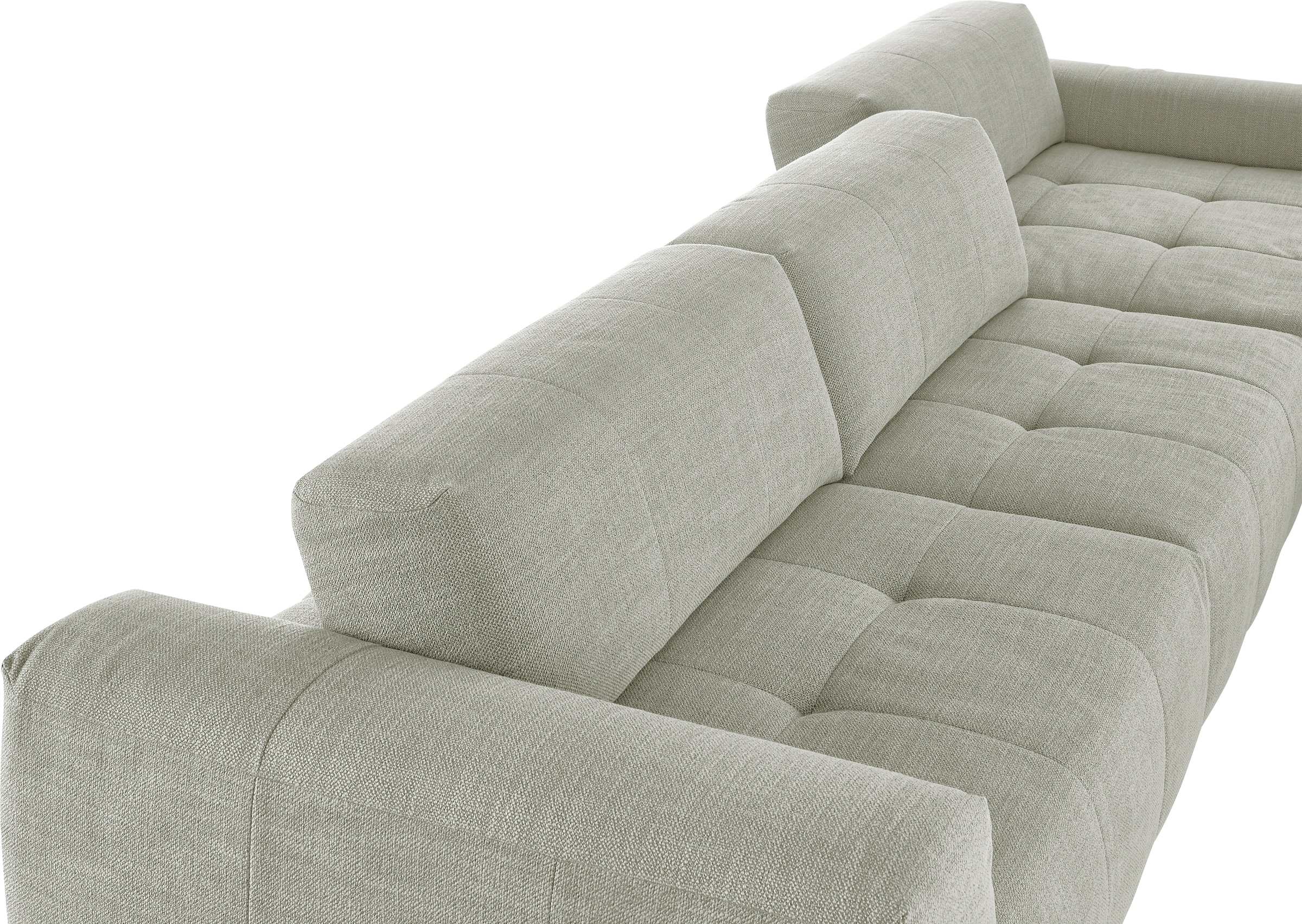 3C Candy Ecksofa »Yoshy mit Komfortfunktionen, modern und bequem, L-Form«, Zwei verschiedene Sitztiefen durch verstellbare Rückenlehne