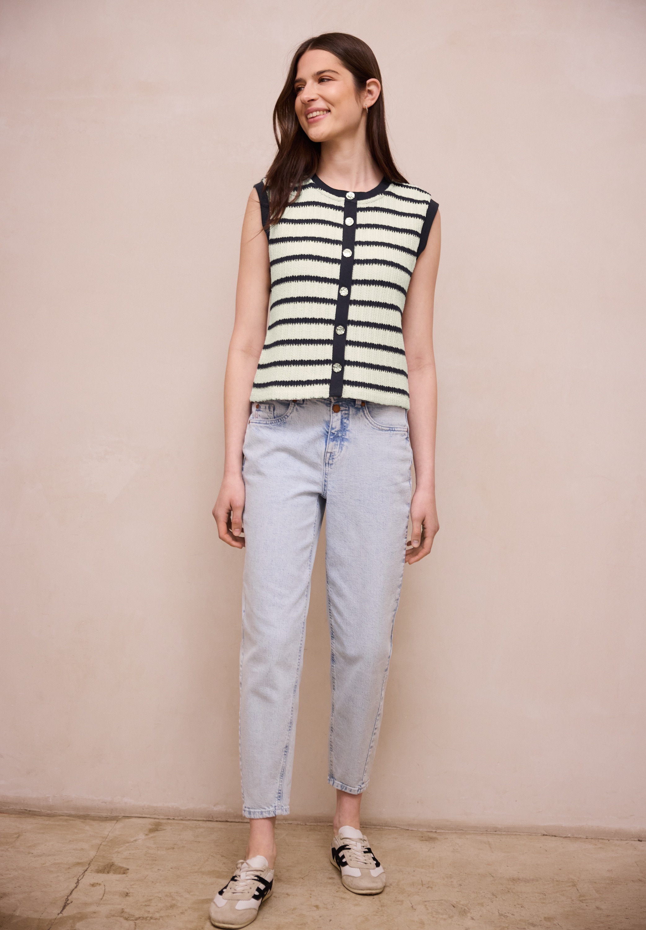 STREET ONE STUDIO Kurzweste Rundhalsausschnitt