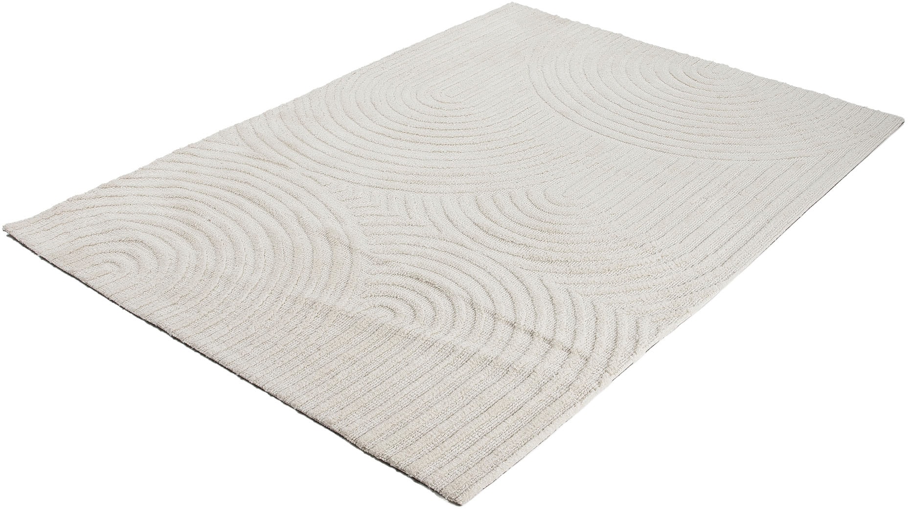 carpetfine Teppich »Holly Zen 1«, rechteckig, 12 mm Höhe, Hoch-Tief-Effekt, geometrisch, Zeitloses Design, dekoratives Highlight