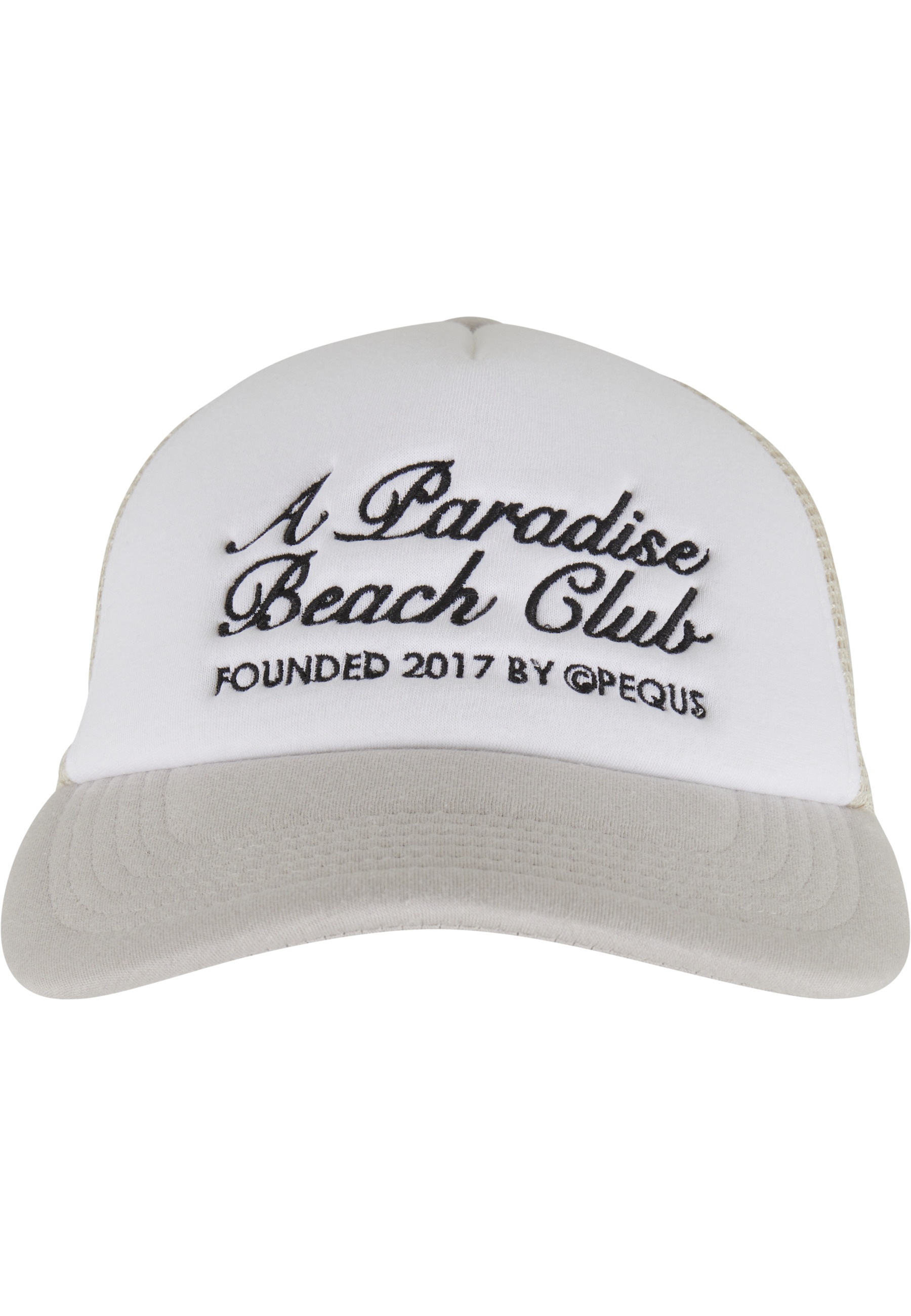 PEQUS Trucker Cap "PEQUS PEQUS A Paradise Beach Club Curved Logo Trucker Cap"