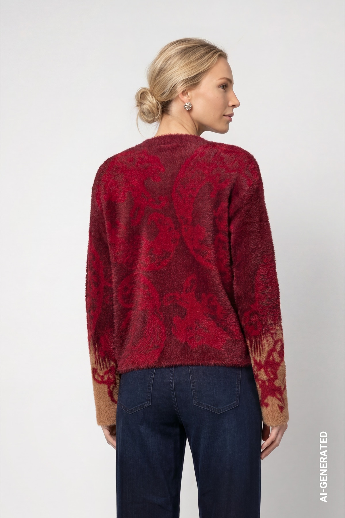 Monari Strickpullover »Pullover Paisley Jacquard« Regular fit mit Paisleymuster