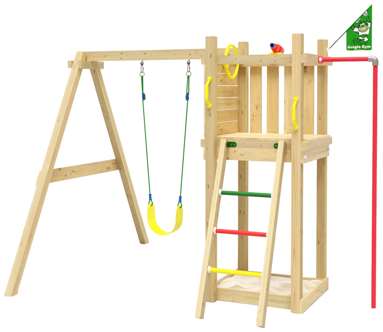 Spielturm »Perch«, (Set), Spielanlage mit Schaukel und Rutschstange
