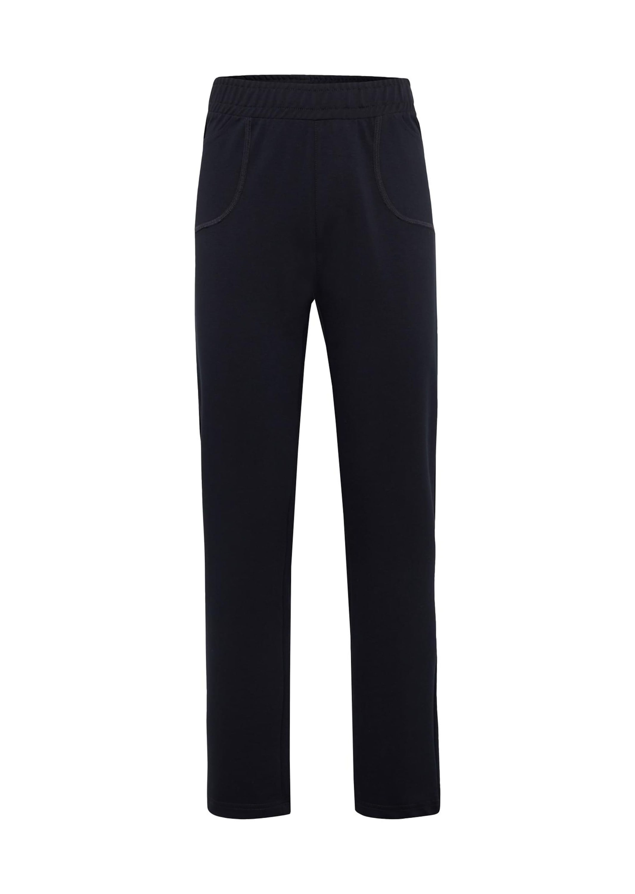 GOLDNER Stoffhose "Kurzgröße Sportive Loungehose, elastischer Bund" Flatlocknähten
