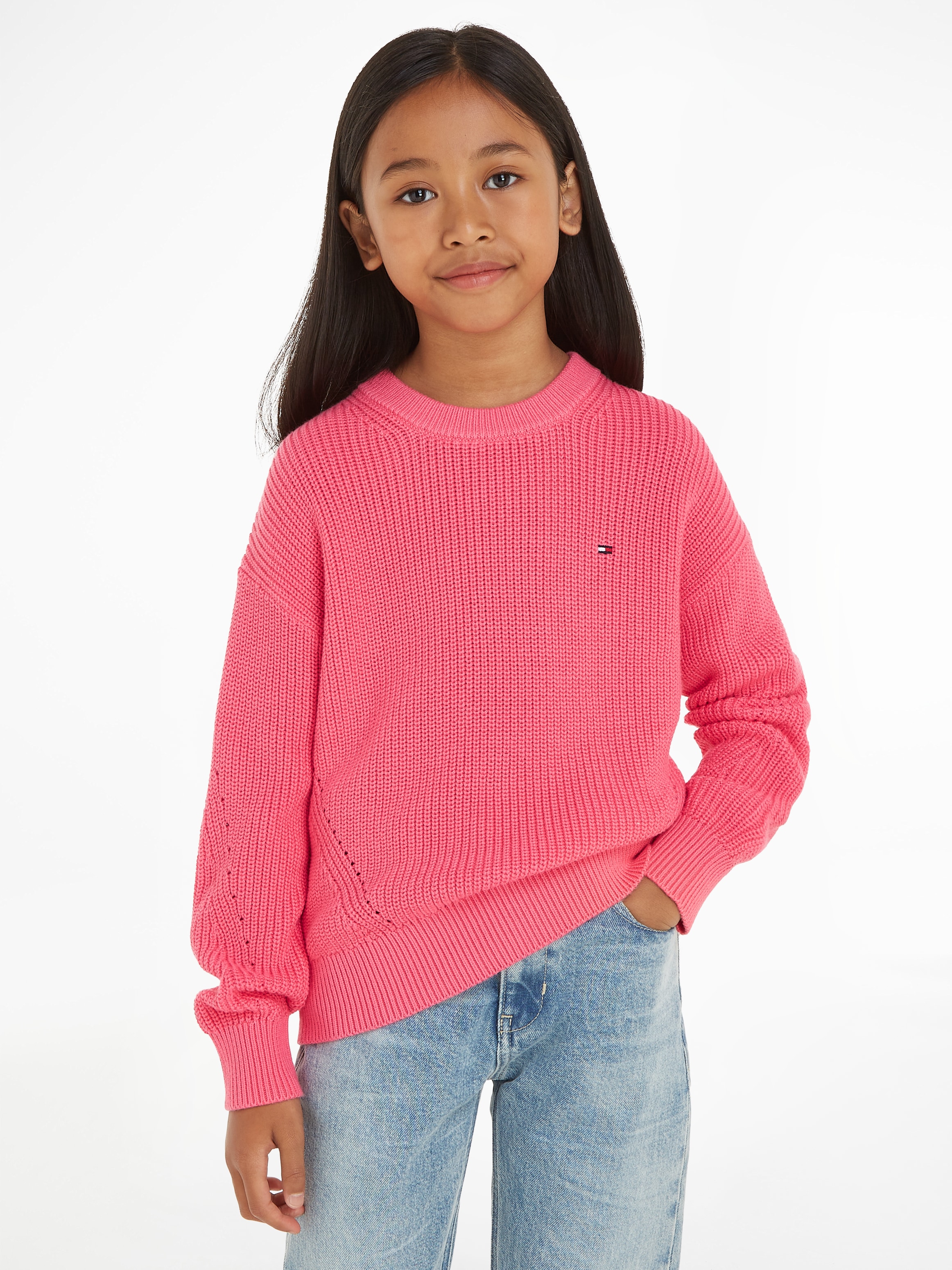 Tommy Hilfiger Strickpullover »ESSENTIAL SWEATER«, Kinder bis 16 Jahre