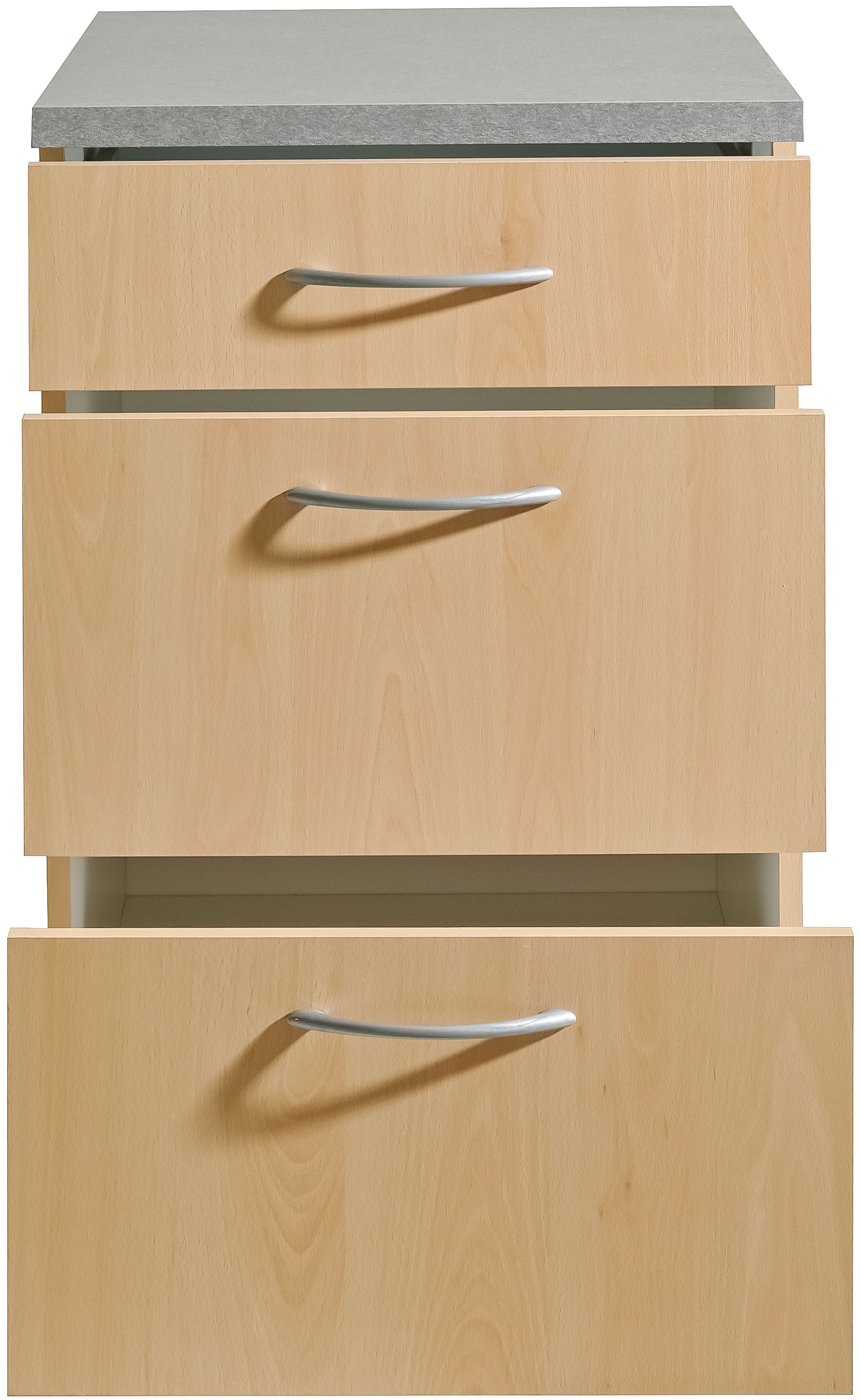 wiho Küchen Unterschrank »Kiel«, 50 cm breit, 50 cm tief, mit 2 großen Auszügen und 1 Schublade