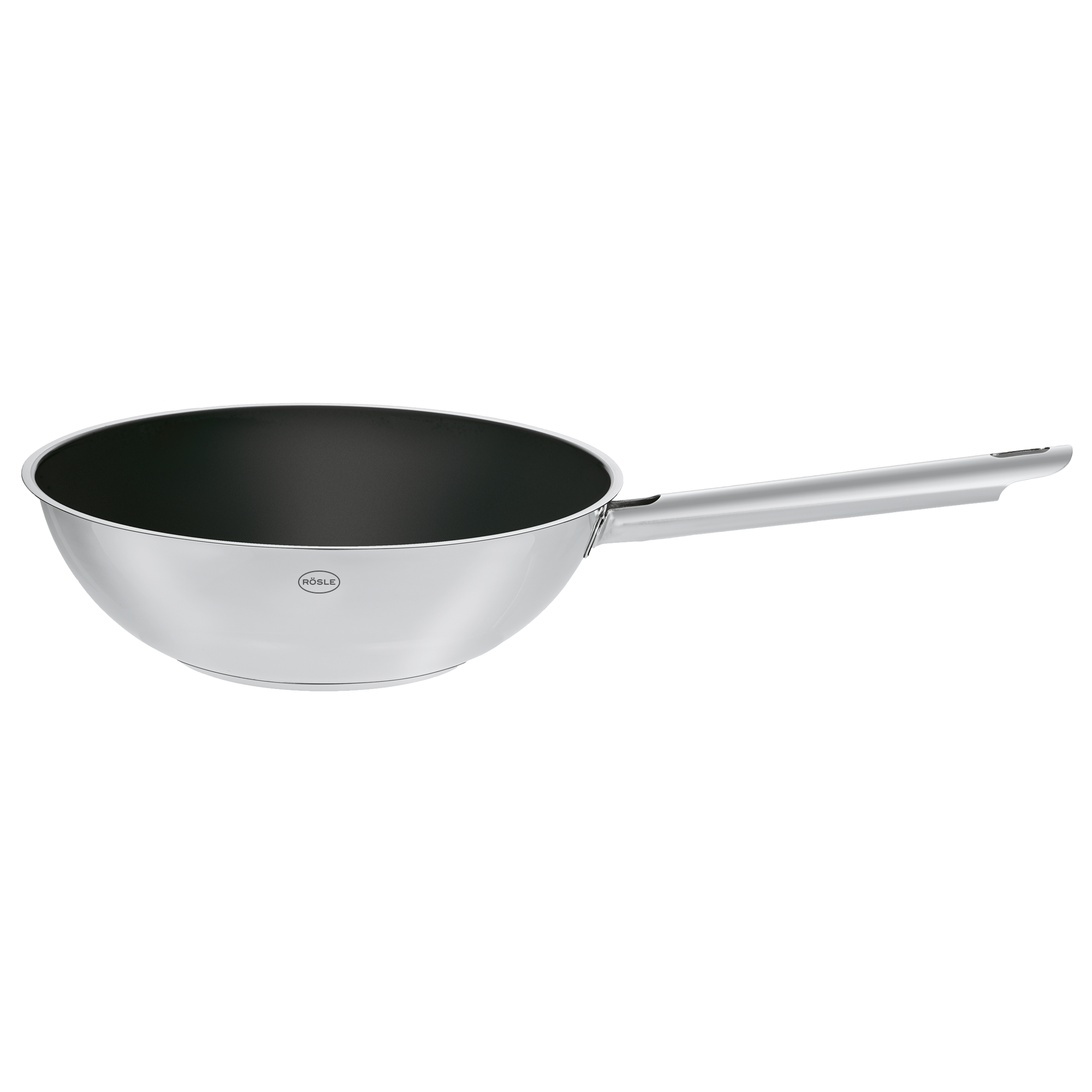 Wok RÖSLE "PUREELEMENTS Ø 28 cm Keramik ProCeraPlus", silberfarben, B:29,5cm H:11,1cm L:51,5cm Ø:28cm, Pfannen, Wok